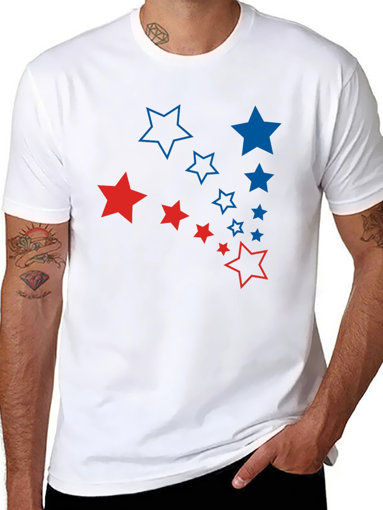 Stars Graphic Tee - Patriotic T-Shirt