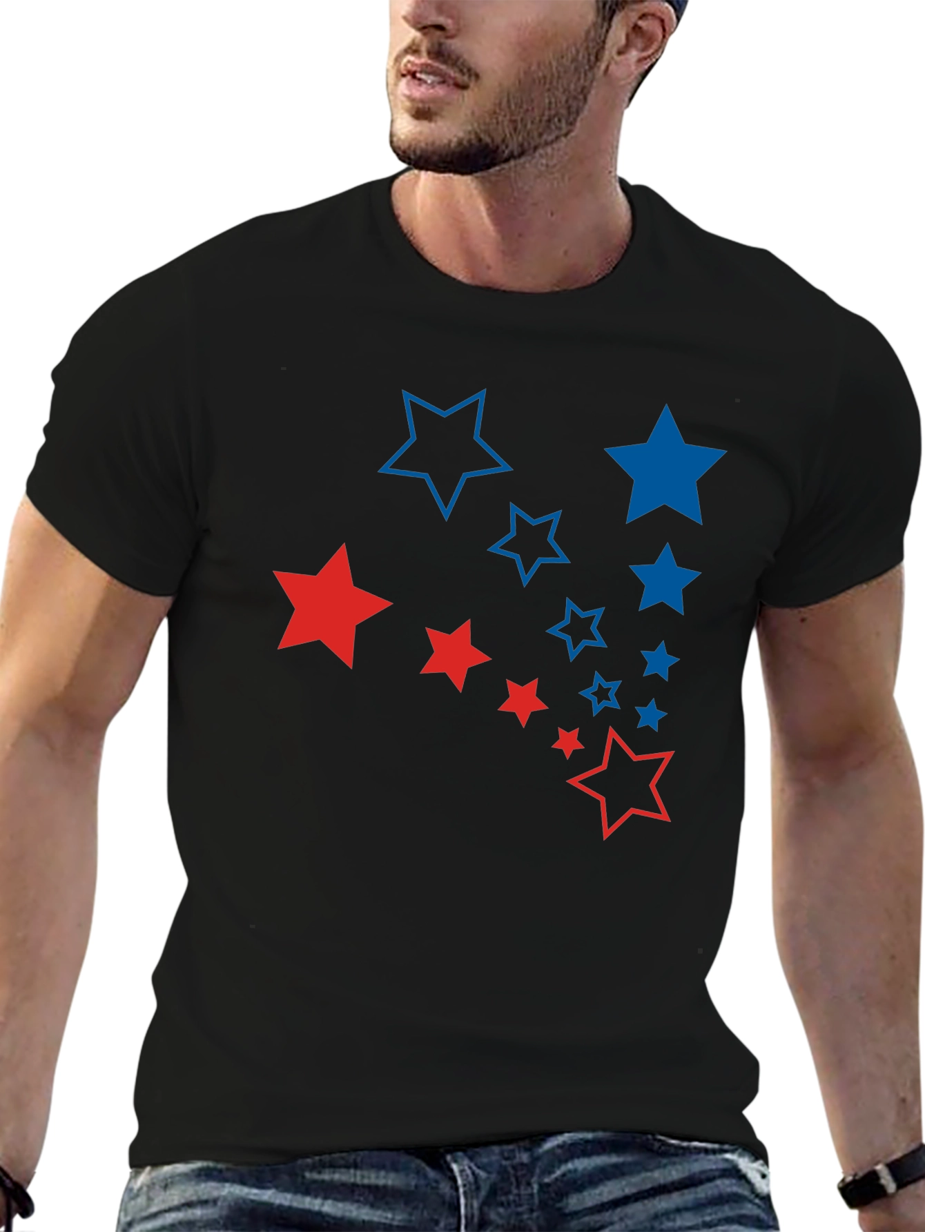 Stars Graphic Tee - Patriotic T-Shirt