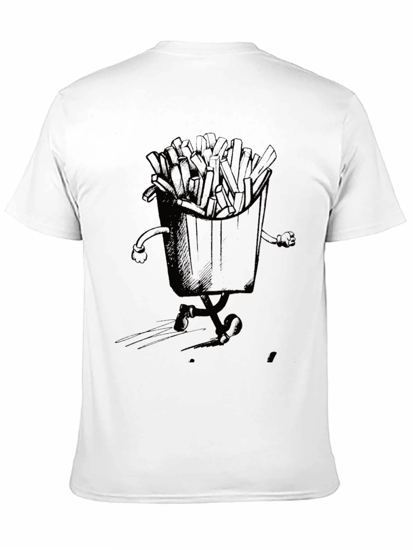 Running Fries Graphic T-Shirt - Black
