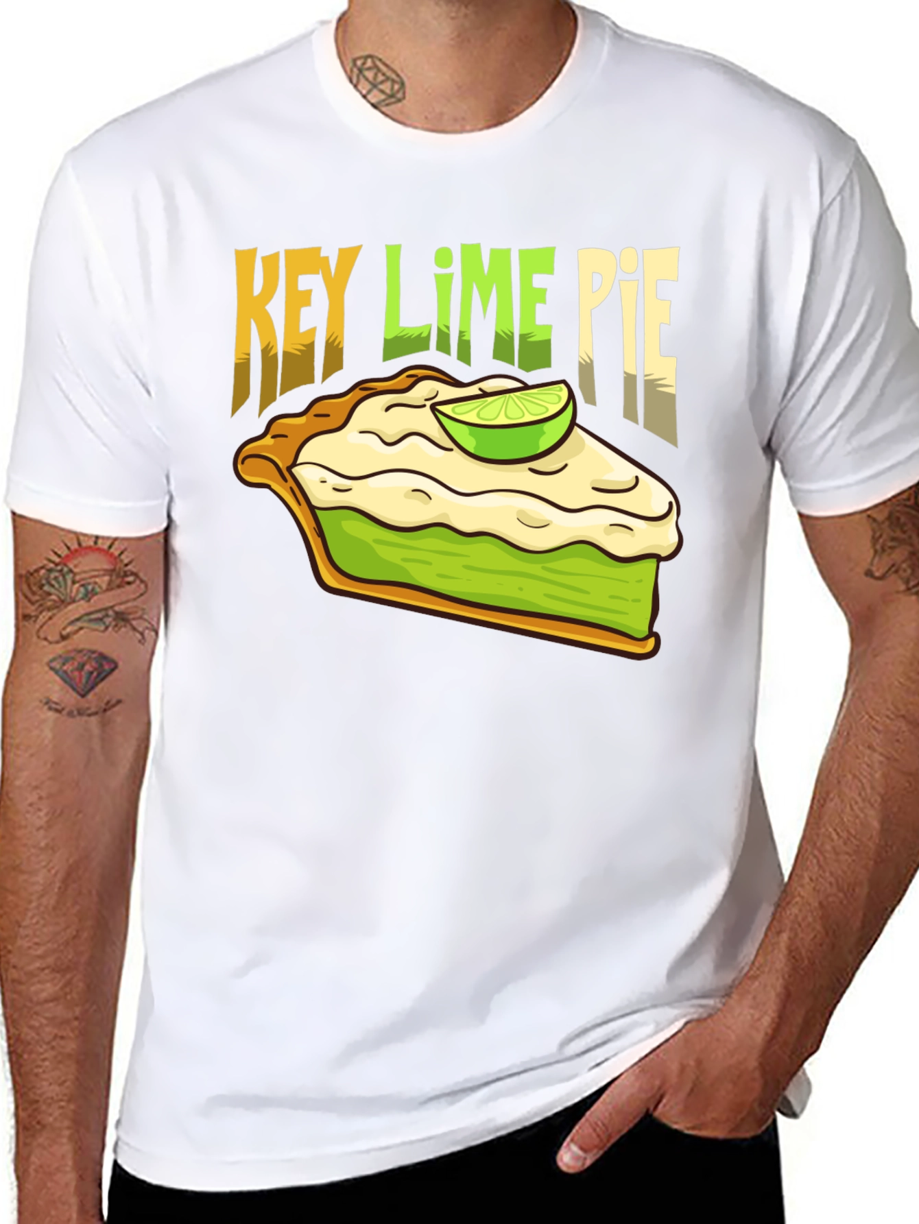 Key Lime Pie Graphic T-Shirt - Fun Foodie Tee