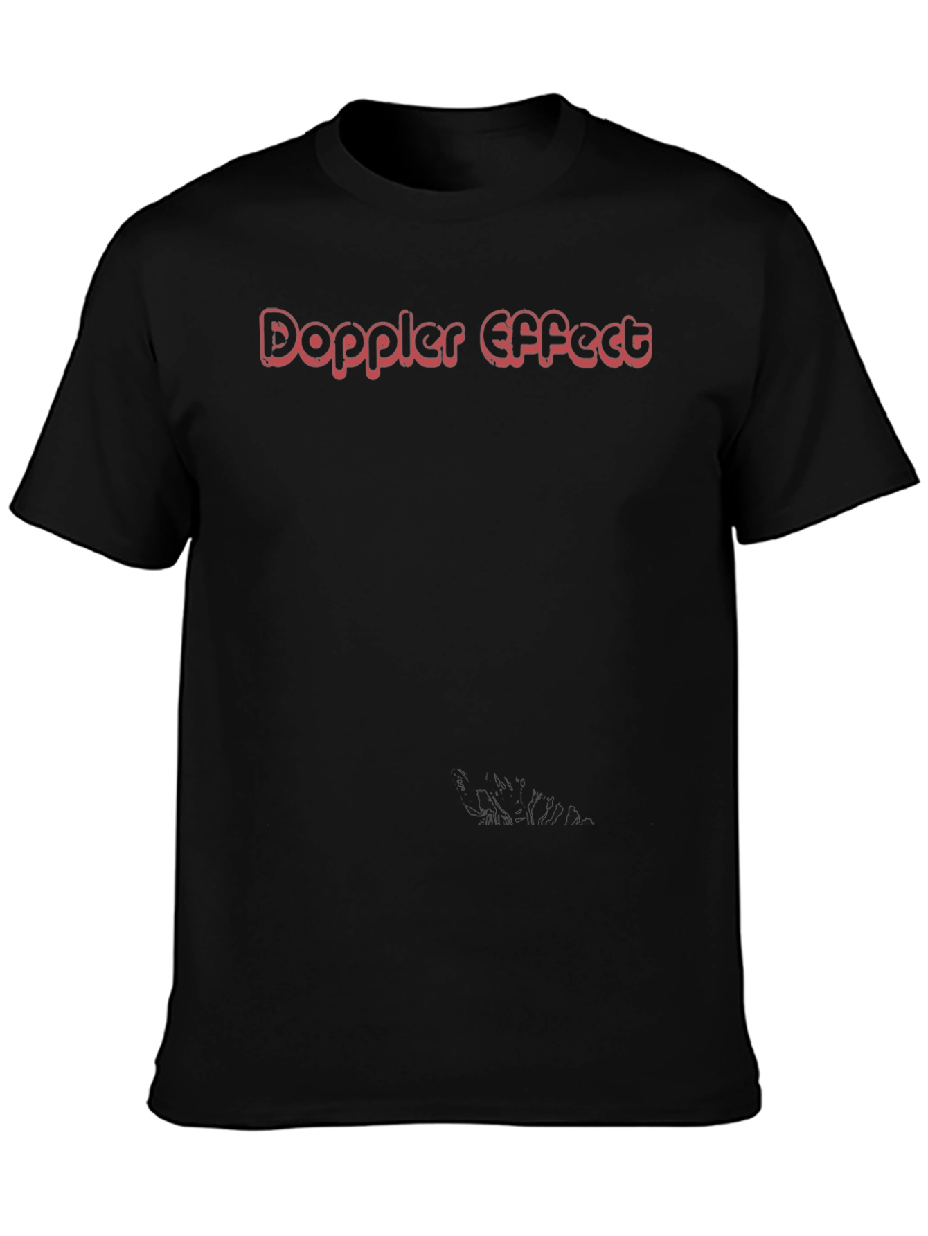 Doppler Effect Graphic Tee - Soft Black Cotton