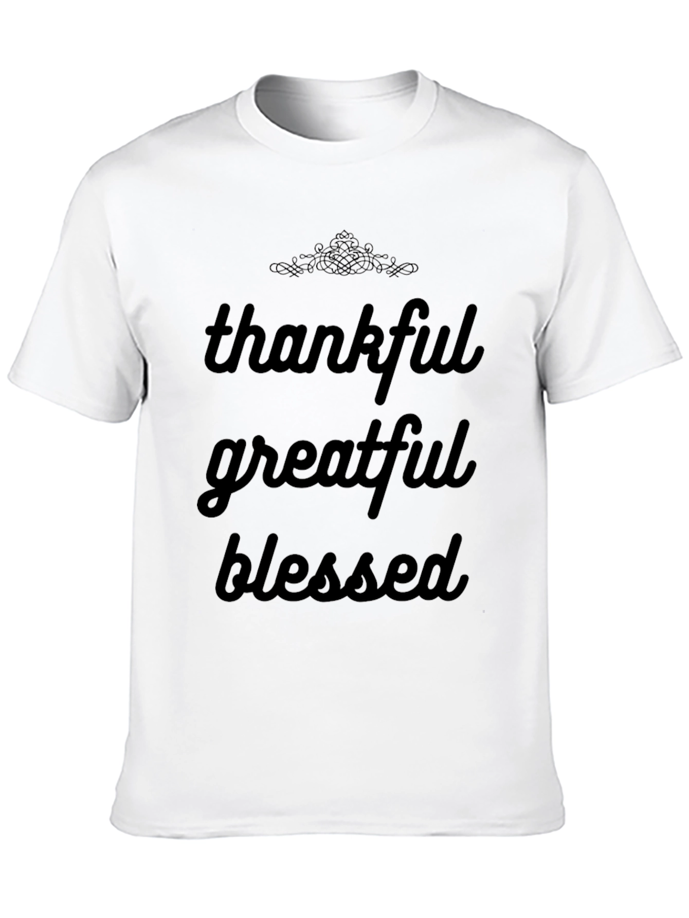 Thankful Greatful Blessed Black T-Shirt