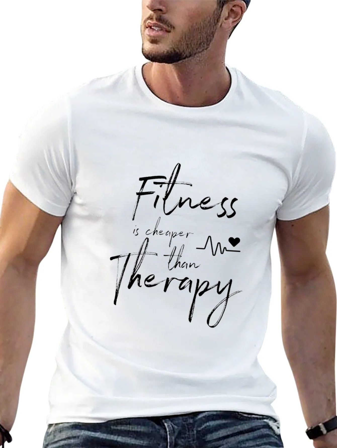 Fitness Cheaper Than Therapy Graphic Tee