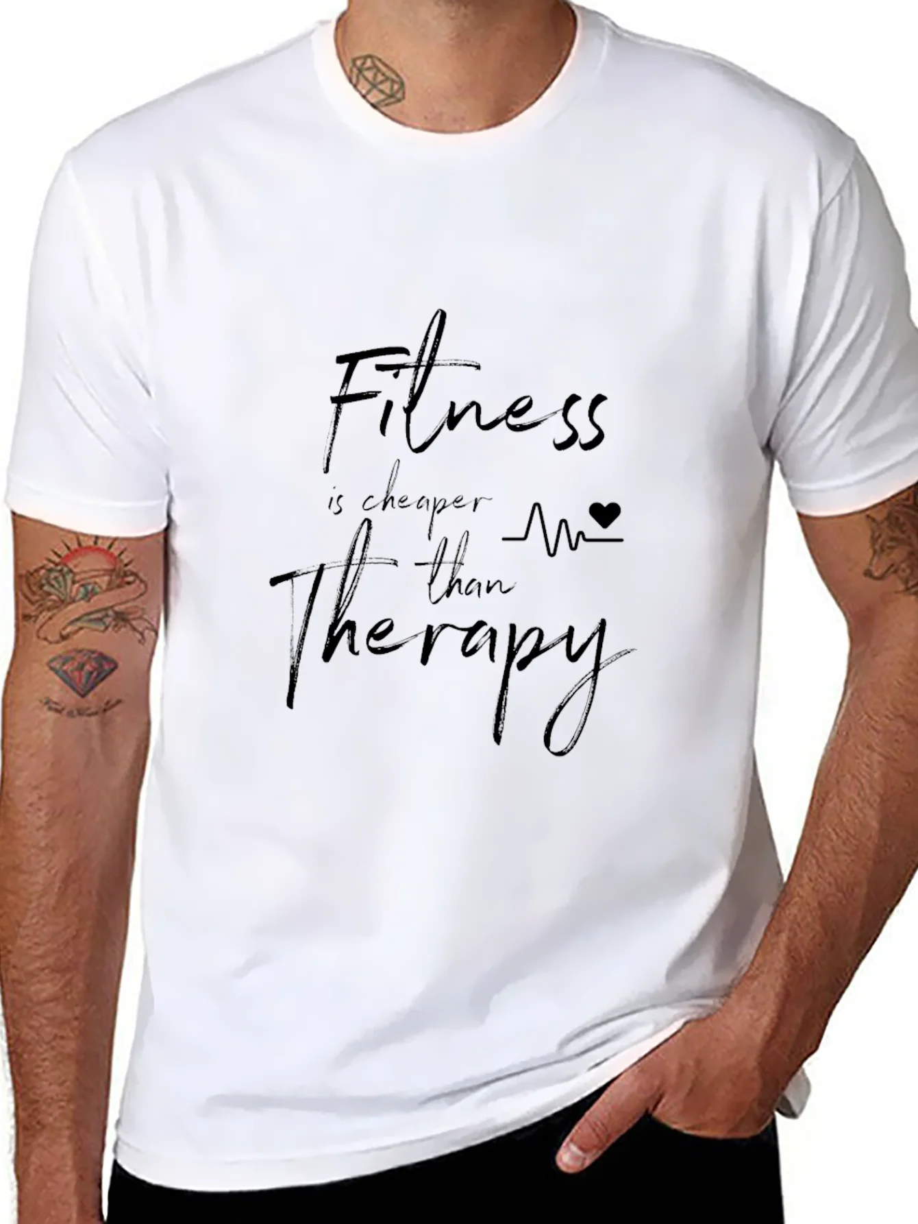 Fitness Cheaper Than Therapy Graphic Tee