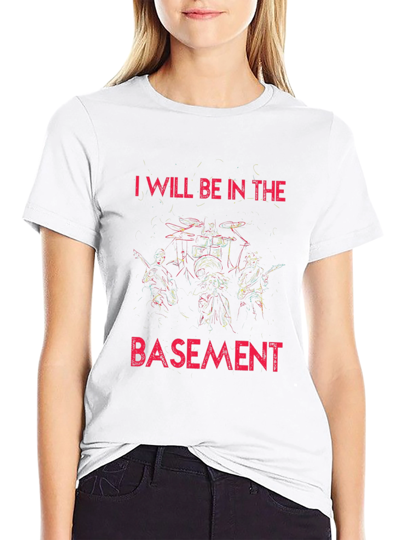 I Will Be In The Basement Rock Band T-Shirt