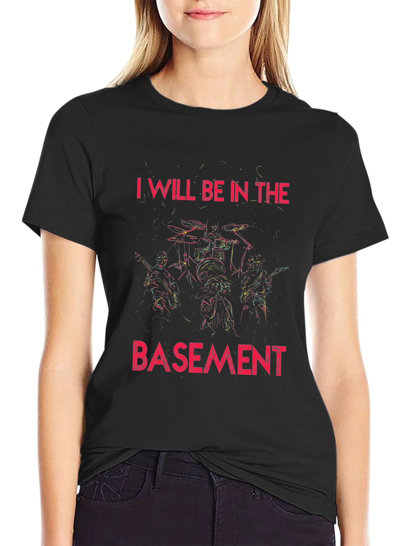 I Will Be In The Basement Rock Band T-Shirt