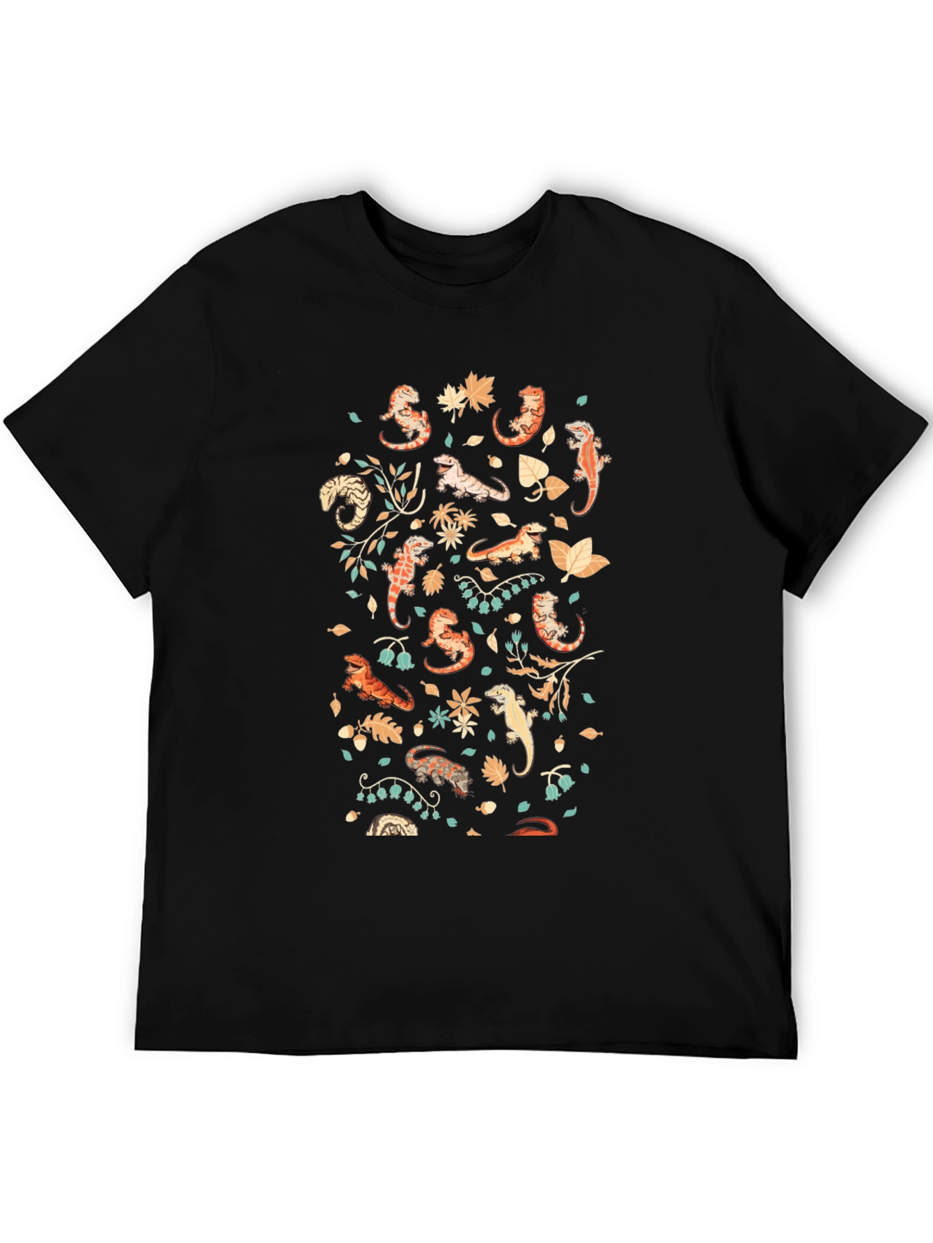 Bearded Dragon Print Crew Neck T-Shirt