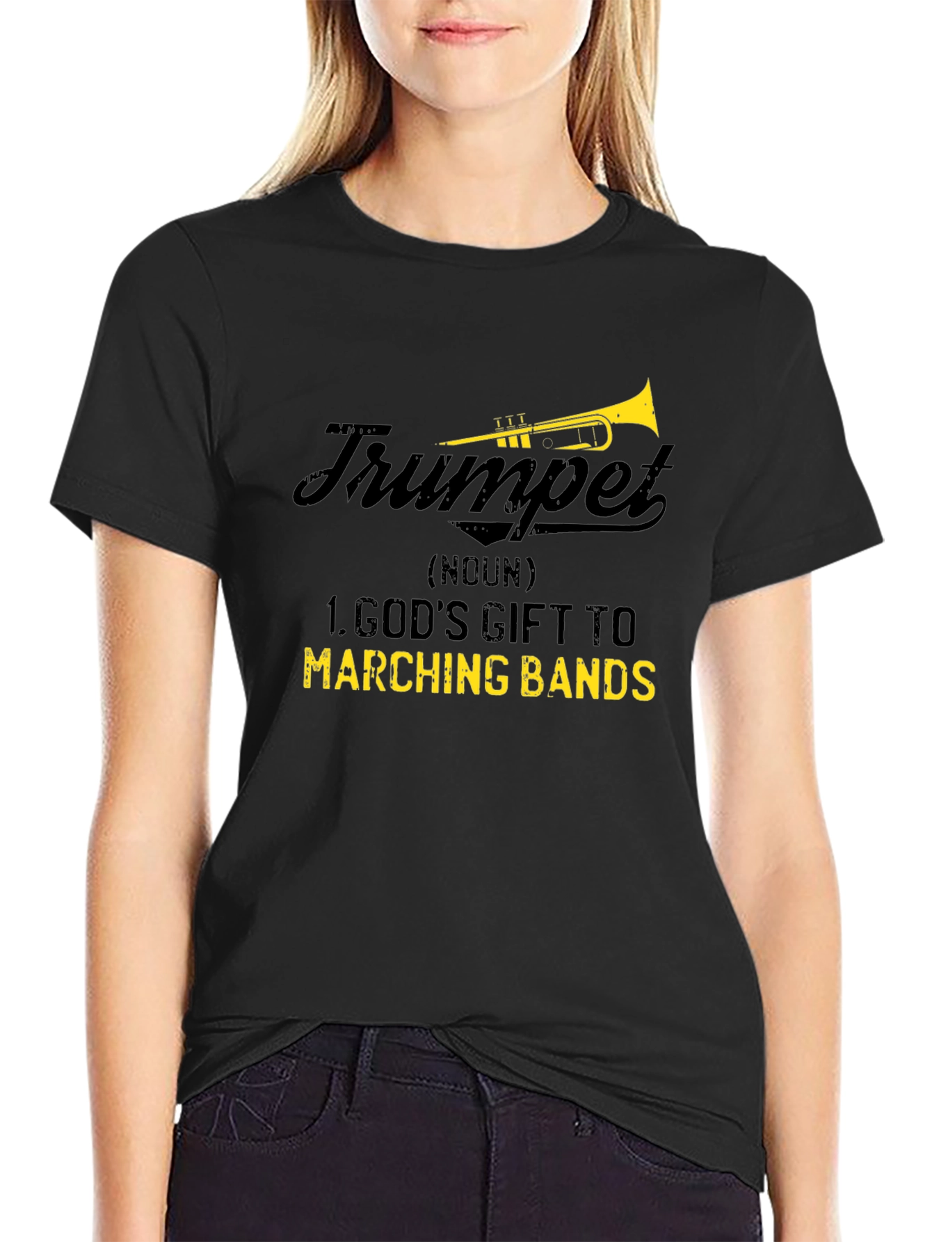 Trumpet Gods Gift to Marching Bands Graphic Tee