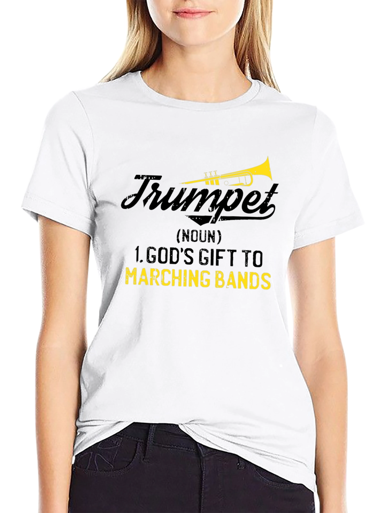 Trumpet Gods Gift to Marching Bands Graphic Tee