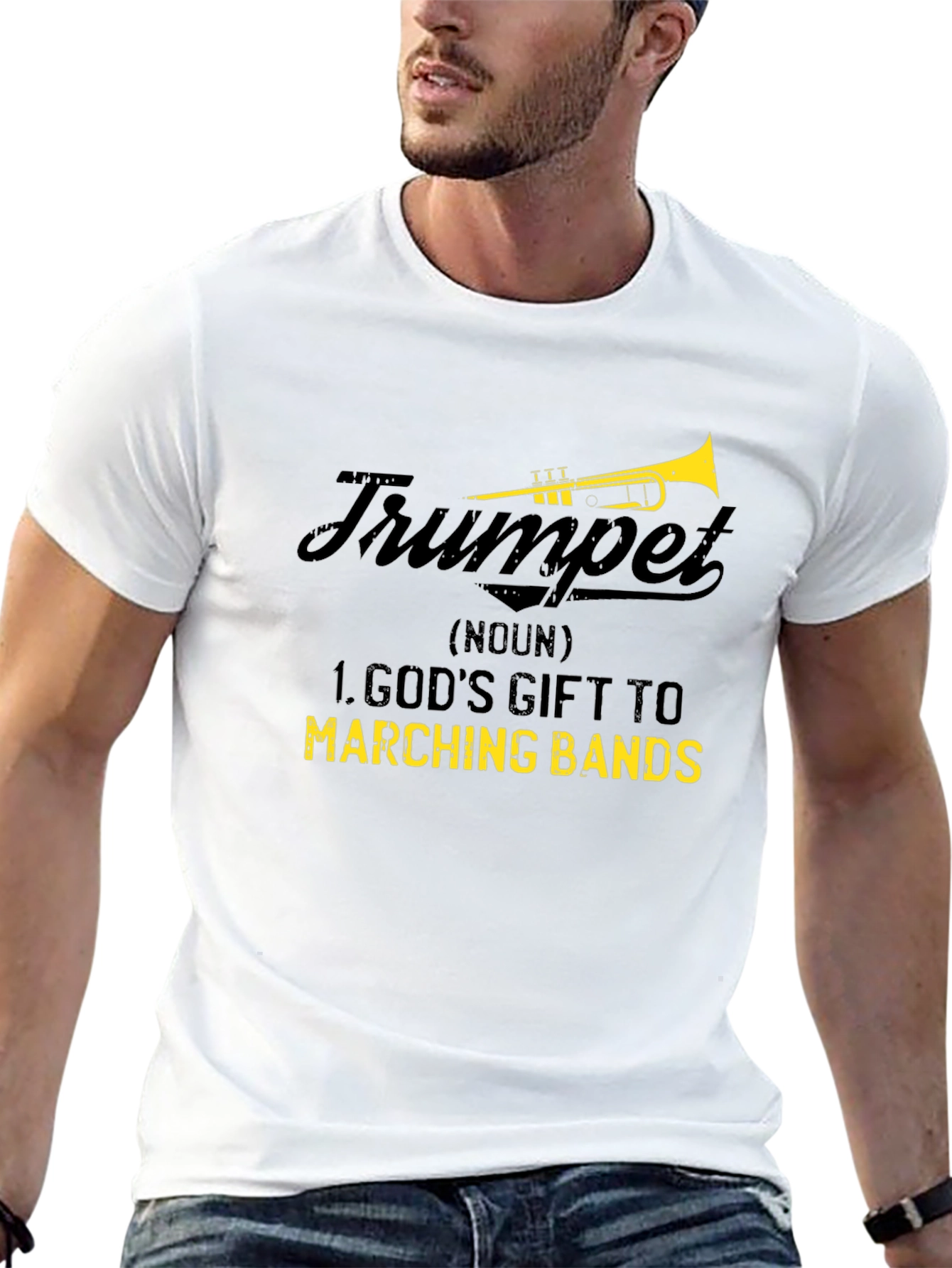 Trumpet Gods Gift to Marching Bands Graphic Tee
