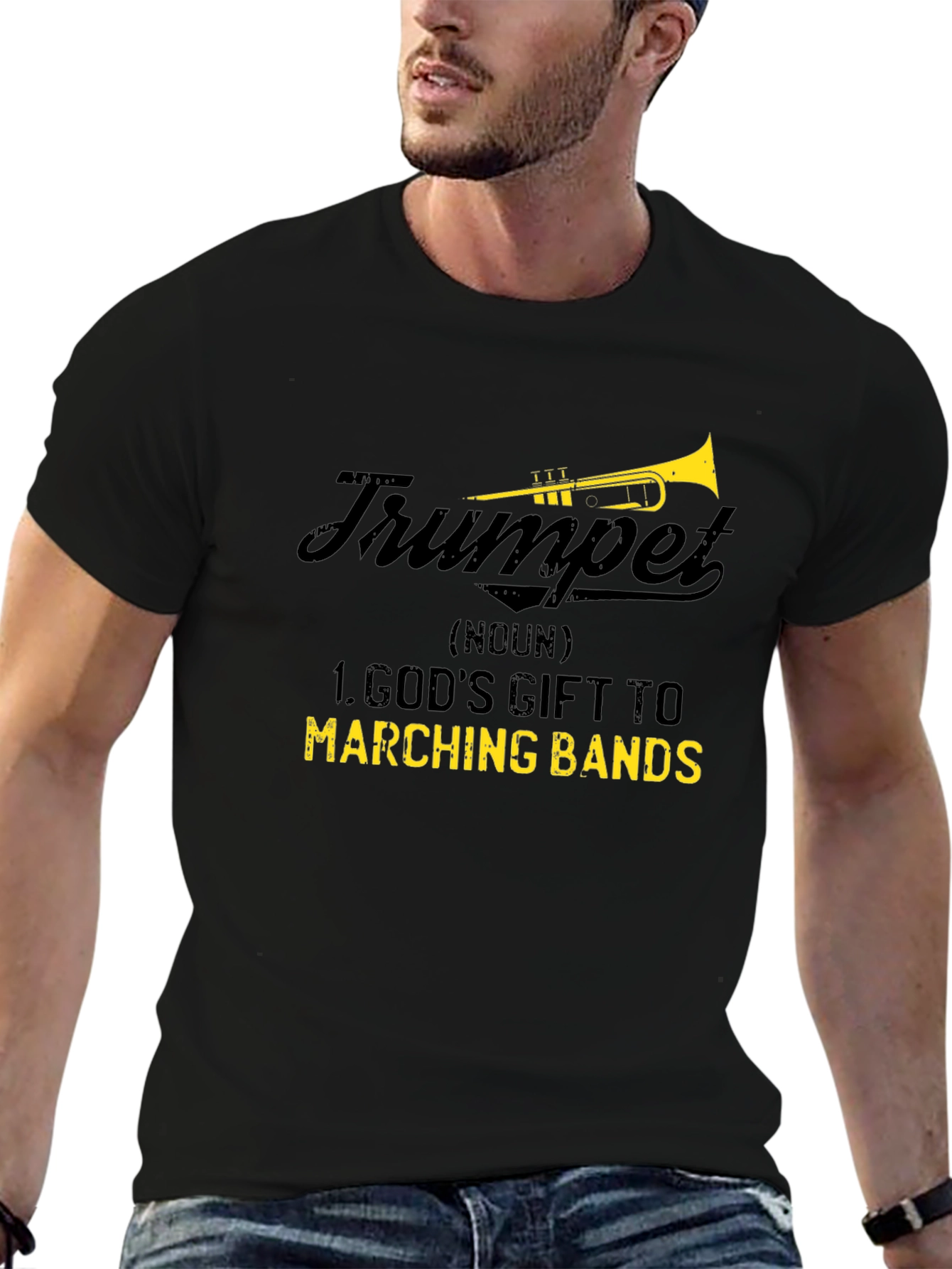 Trumpet Gods Gift to Marching Bands Graphic Tee