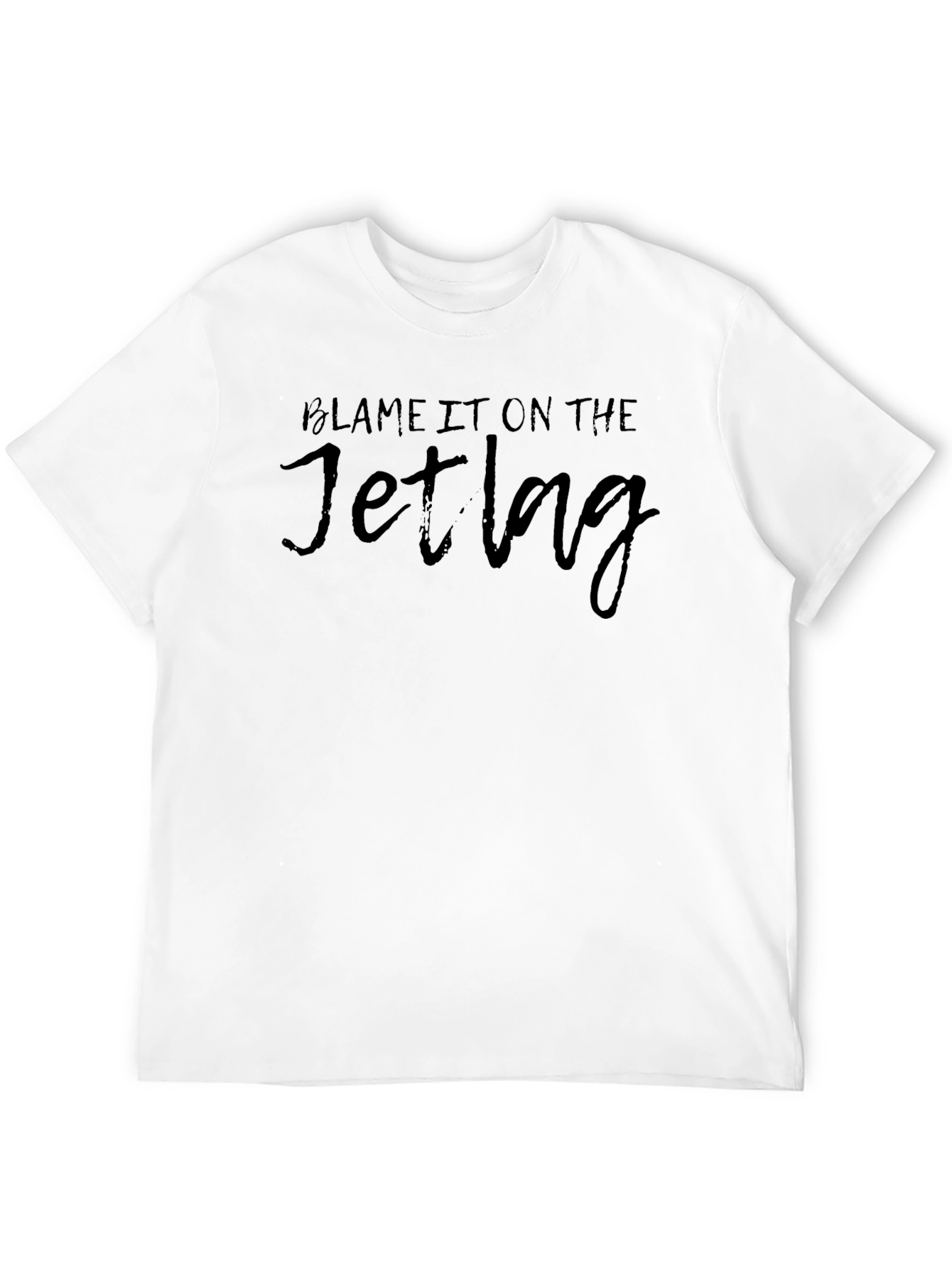 Blame It On the Jet Lag Black Graphic Tee