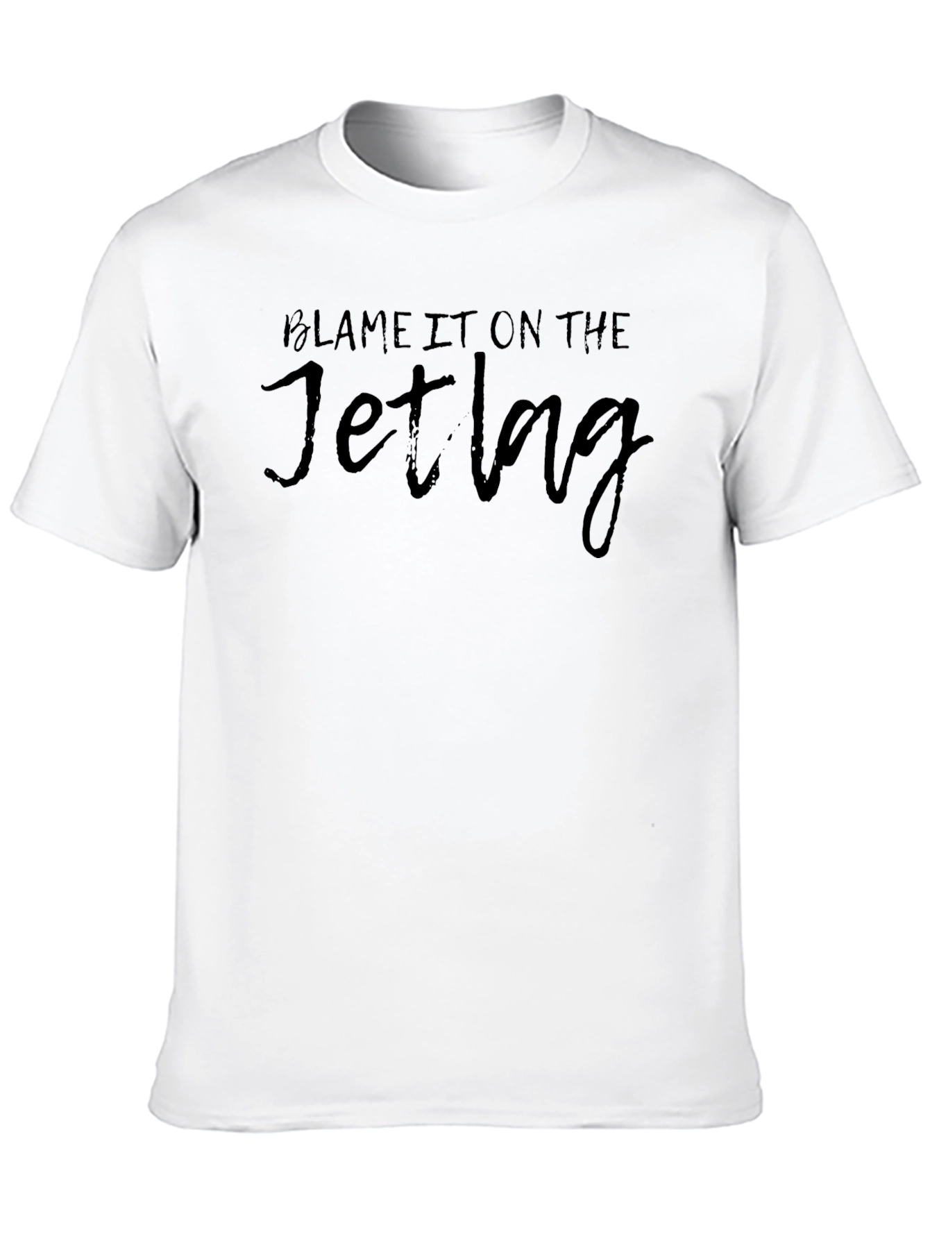 Blame It On the Jet Lag Black Graphic Tee