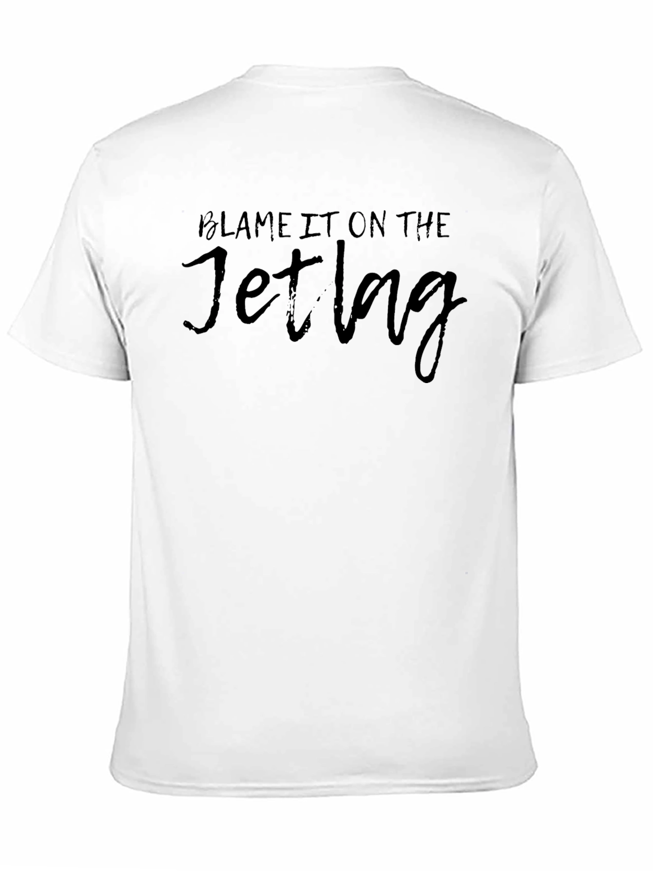 Blame It On the Jet Lag Black Graphic Tee