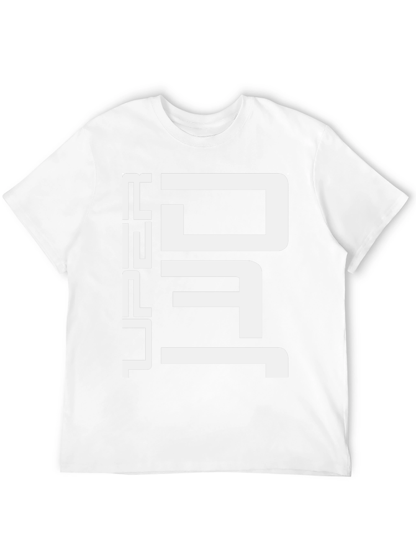 Trendy URO White Print Black T-Shirt