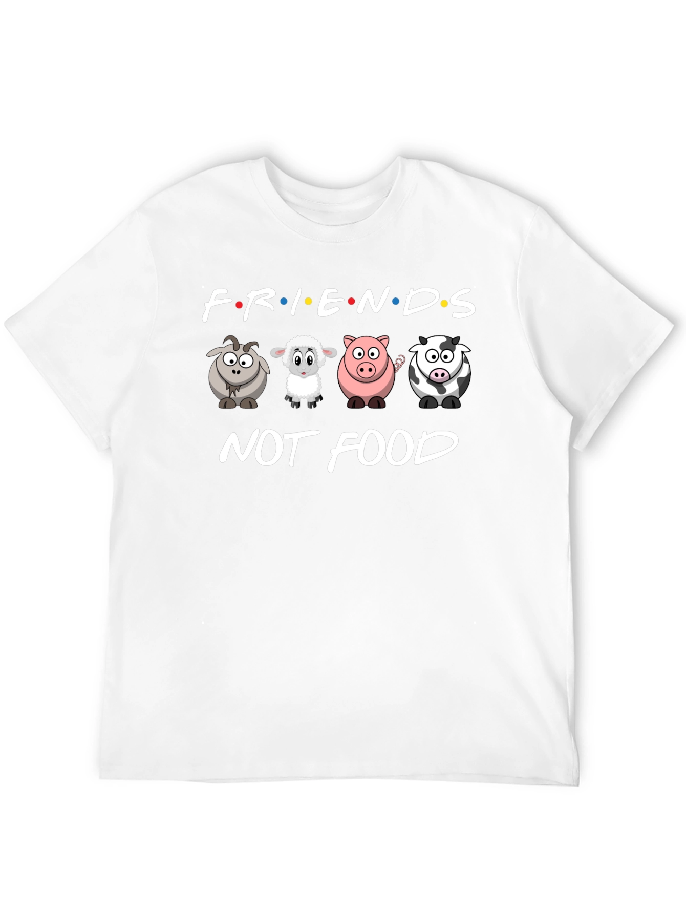 Friends Not Food T-Shirt Vegan Animal Lover Tee