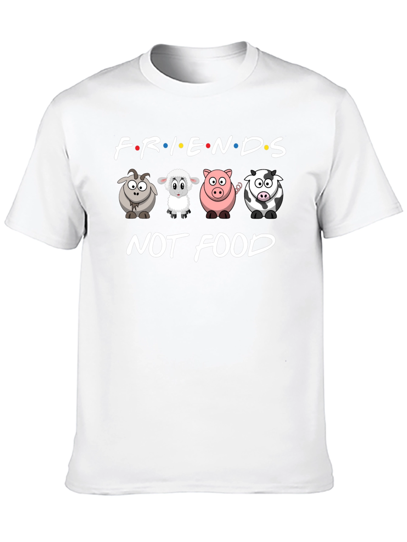 Friends Not Food T-Shirt Vegan Animal Lover Tee