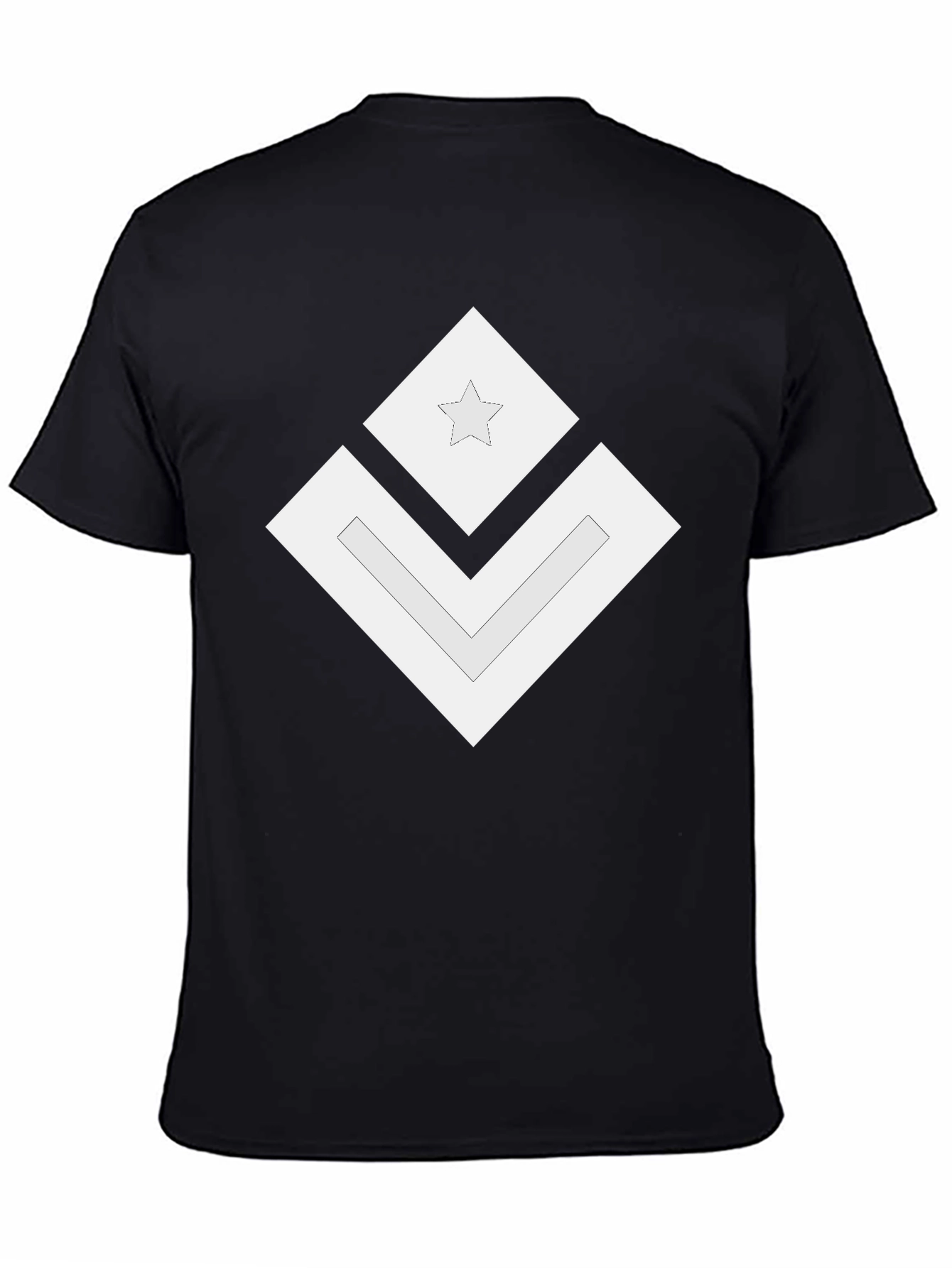 Geometric Star Graphic Tee - Modern Black Shirt