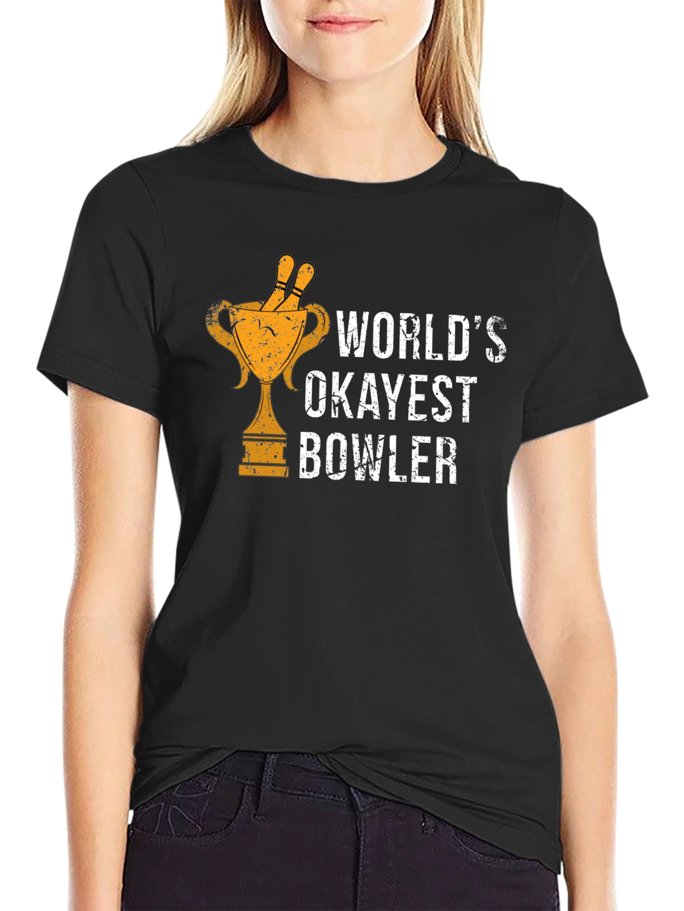Worlds Okayest Bowler Graphic Tee