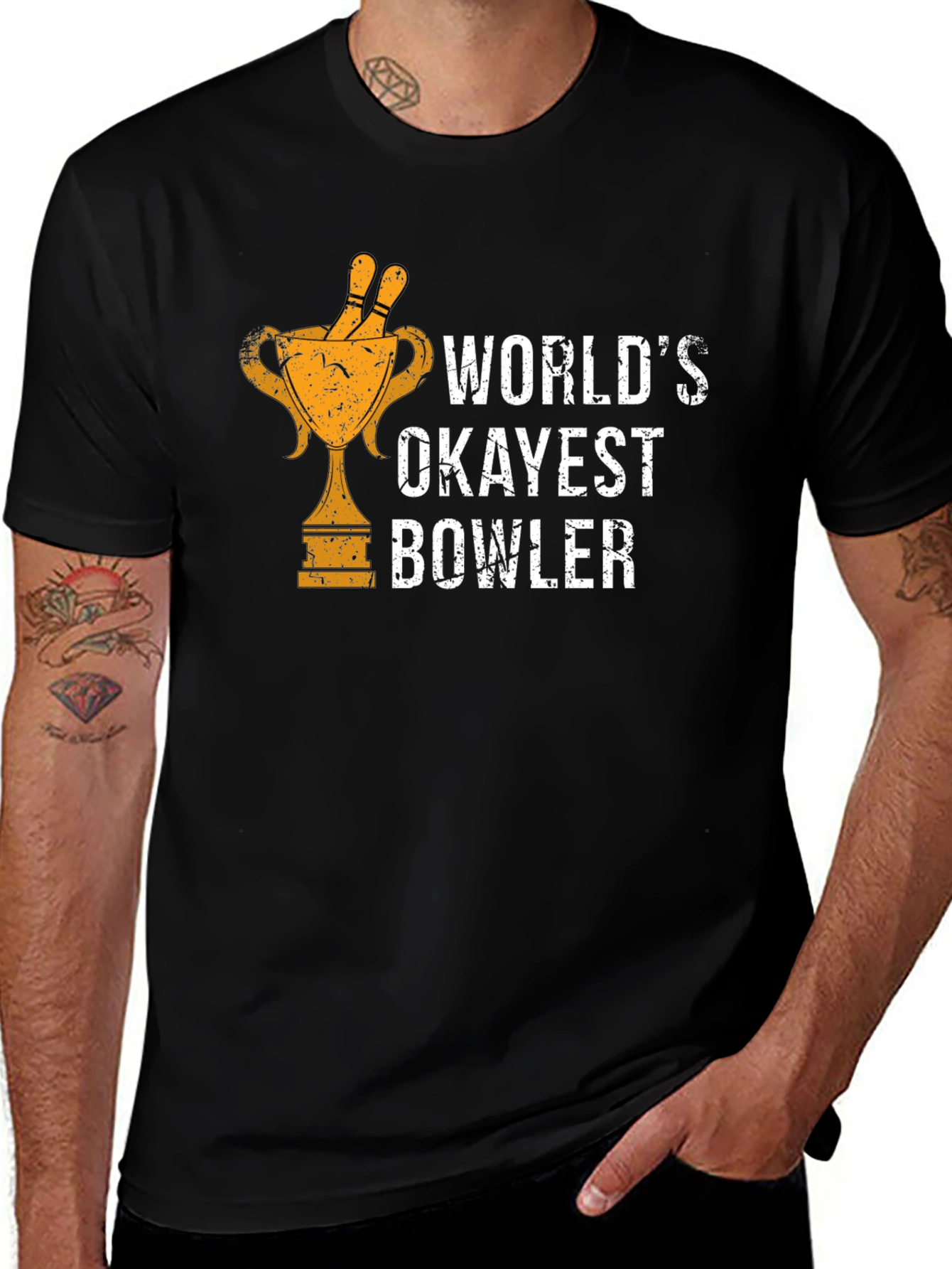 Worlds Okayest Bowler Graphic Tee