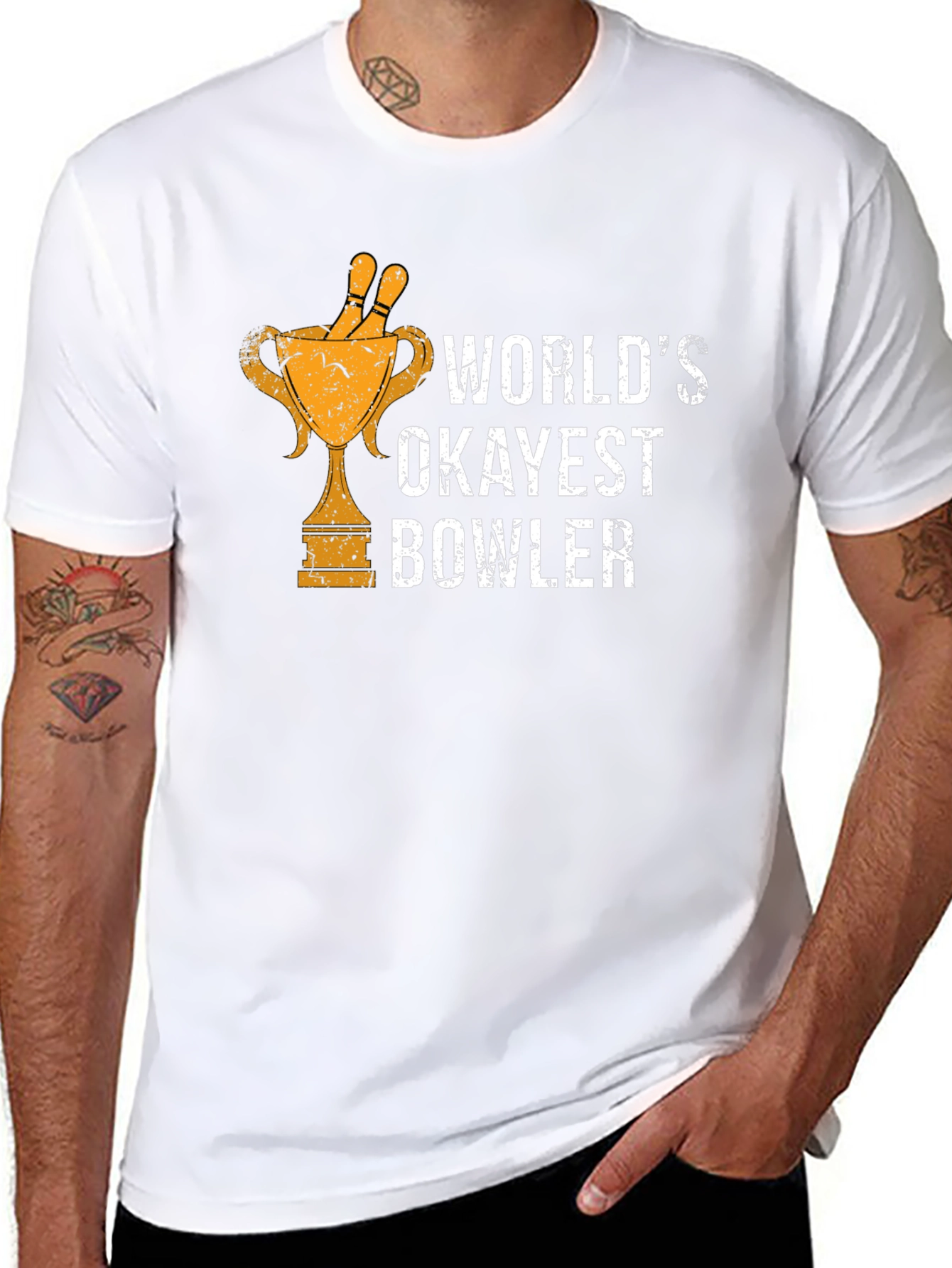 Worlds Okayest Bowler Graphic Tee