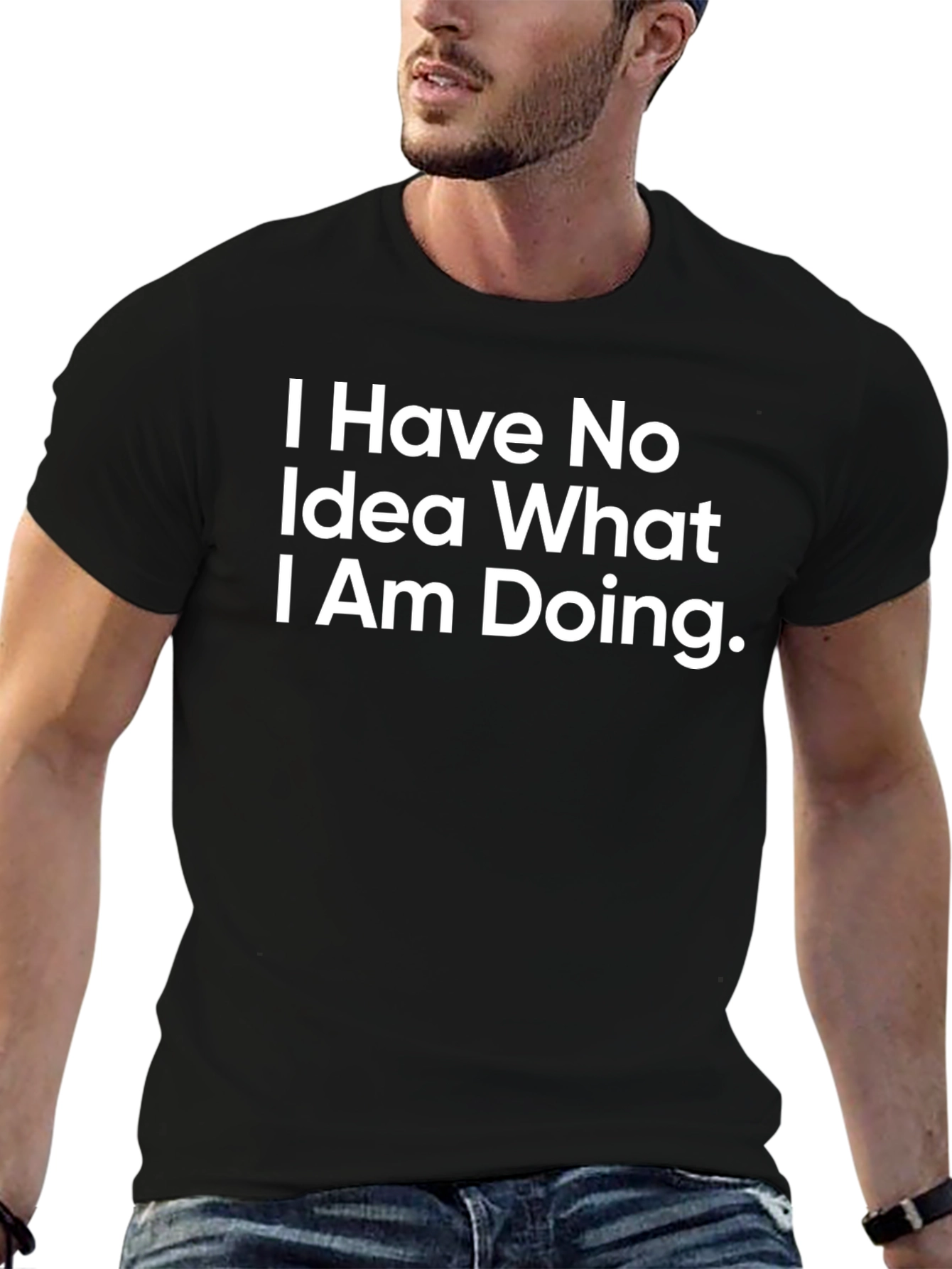 Funny No Idea Black T-Shirt