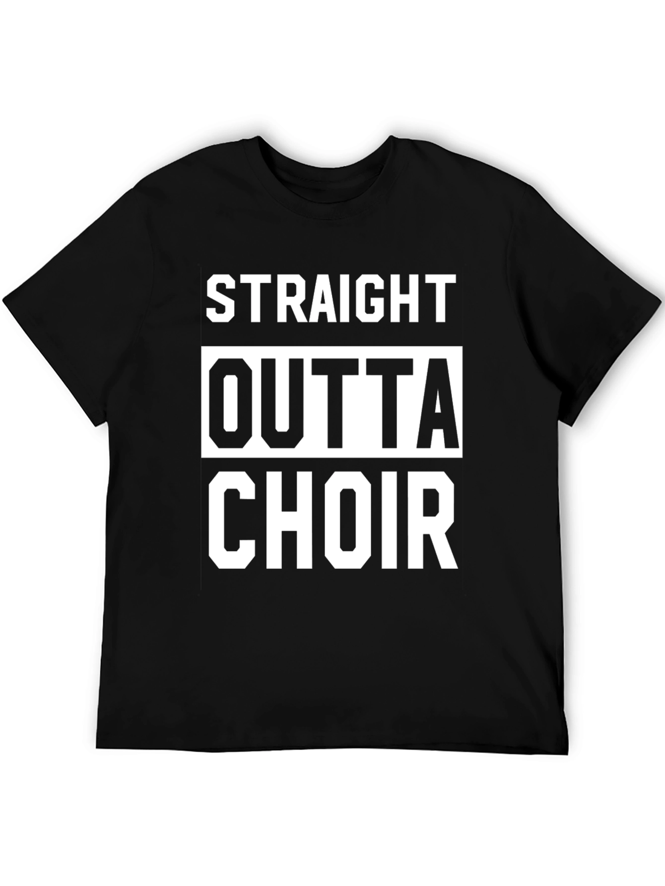 Straight Outta Choir Black Graphic Tee