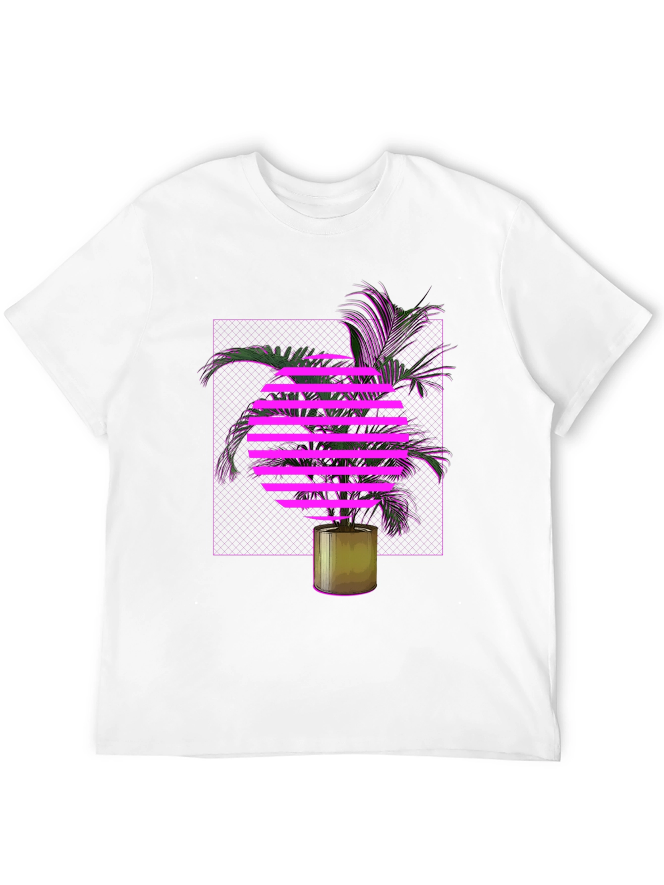 Retro Wave T-Shirt with Palm Tree Design