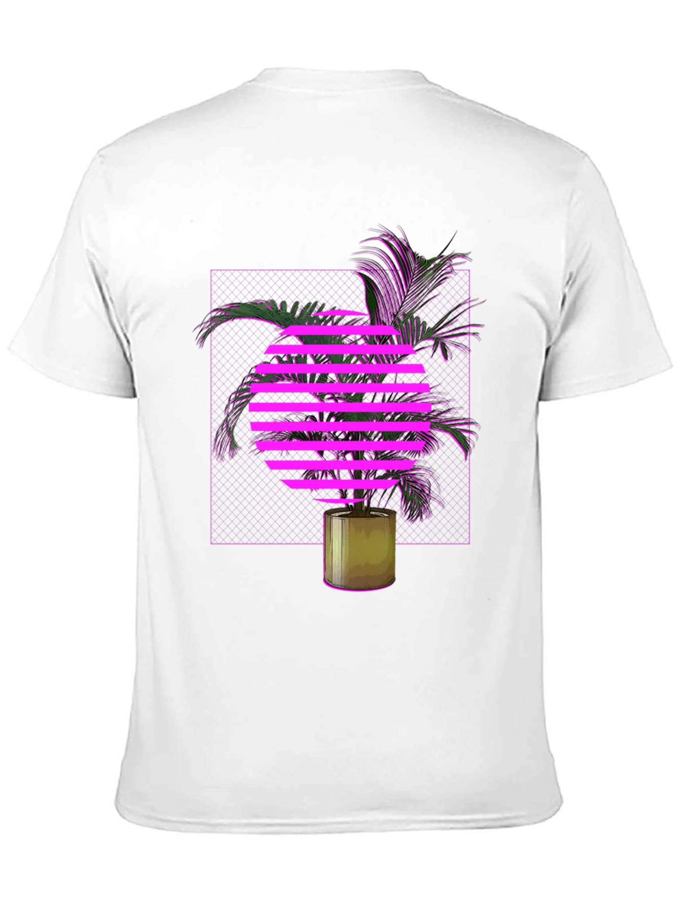 Retro Wave T-Shirt with Palm Tree Design