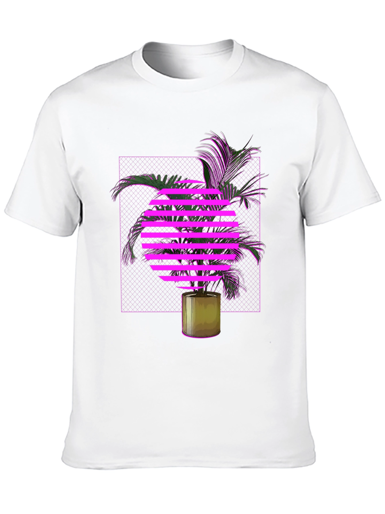 Retro Wave T-Shirt with Palm Tree Design