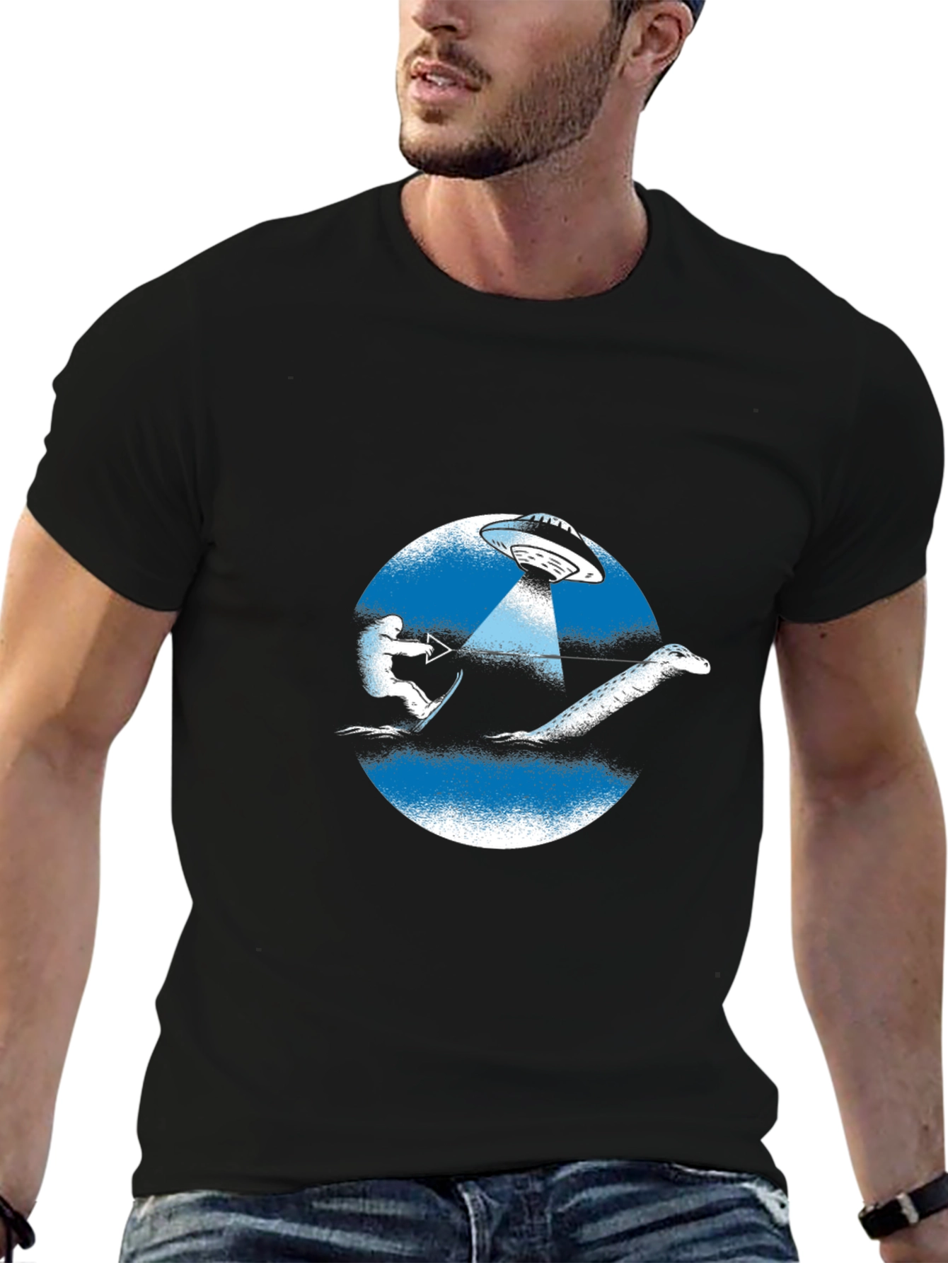 UFO Water Skiing Nessie T-Shirt