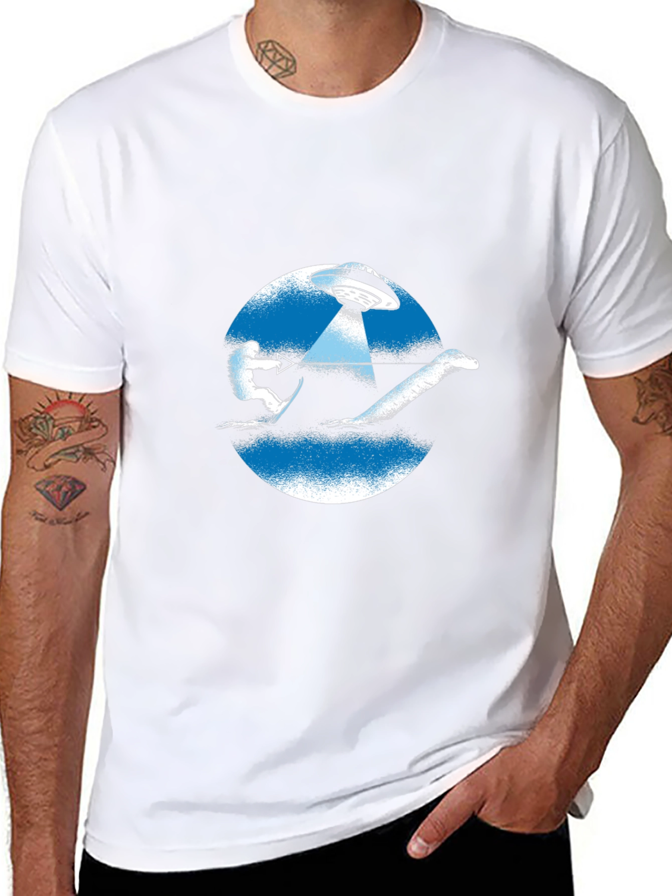 UFO Water Skiing Nessie T-Shirt