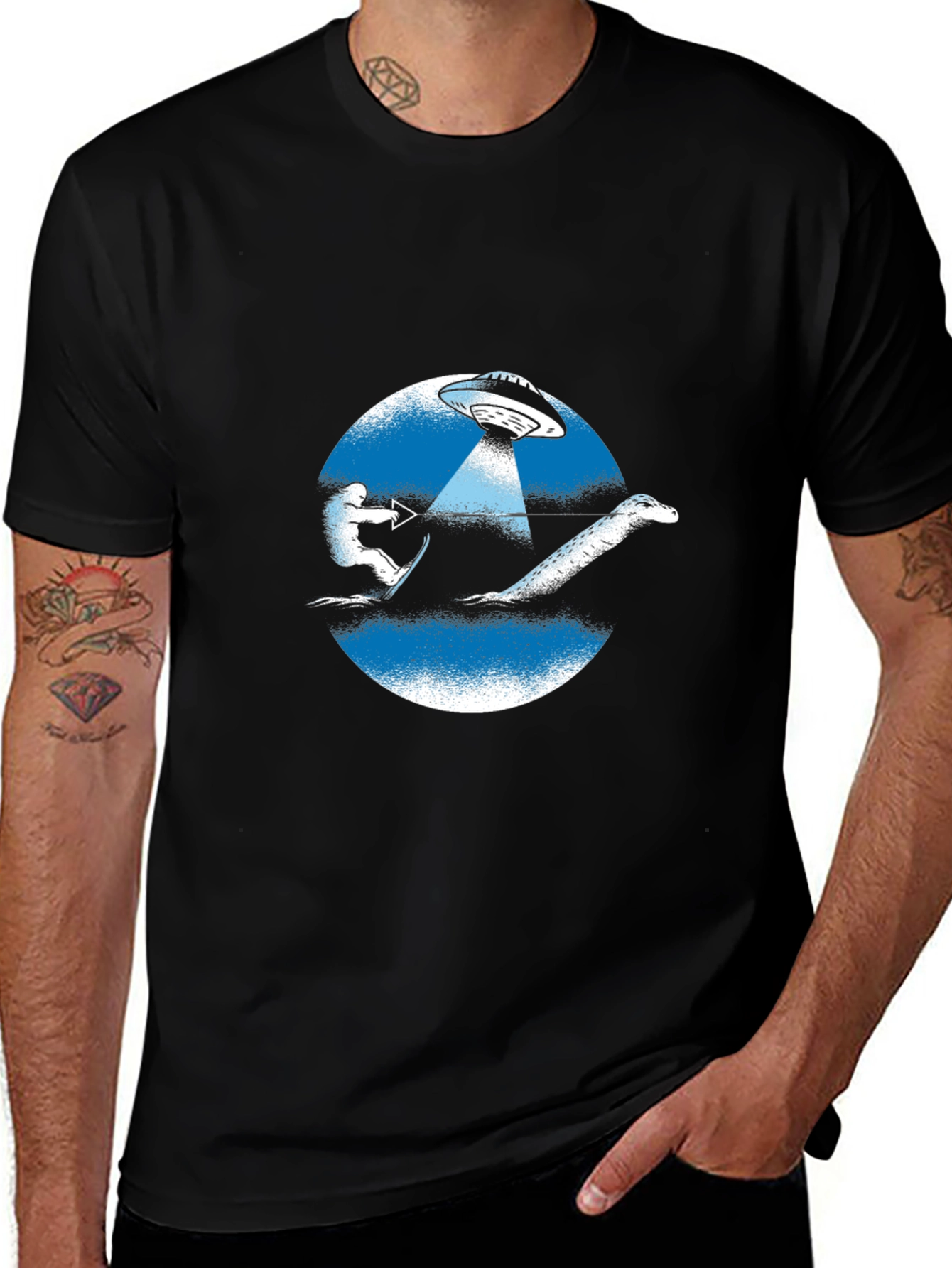 UFO Water Skiing Nessie T-Shirt