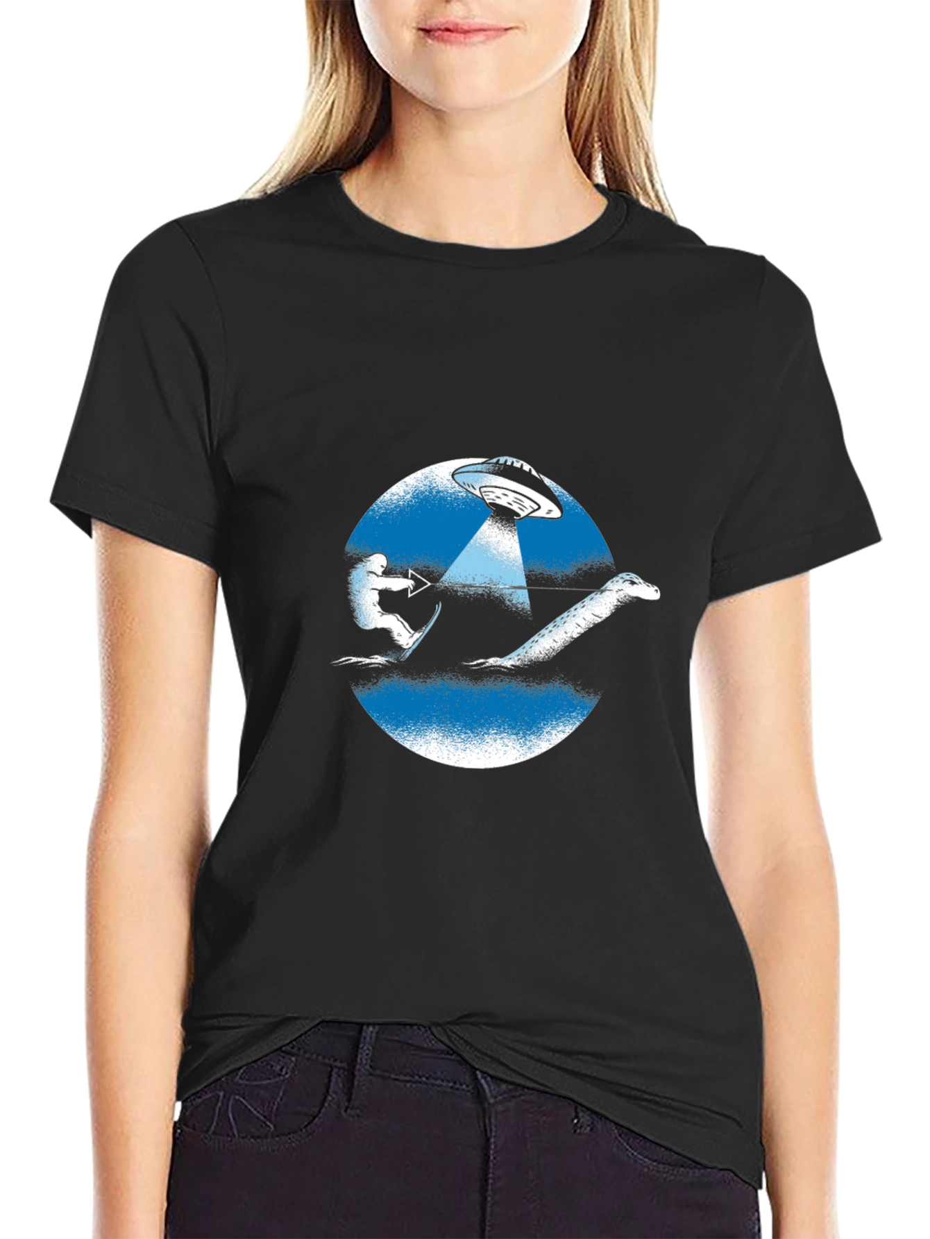 UFO Water Skiing Nessie T-Shirt