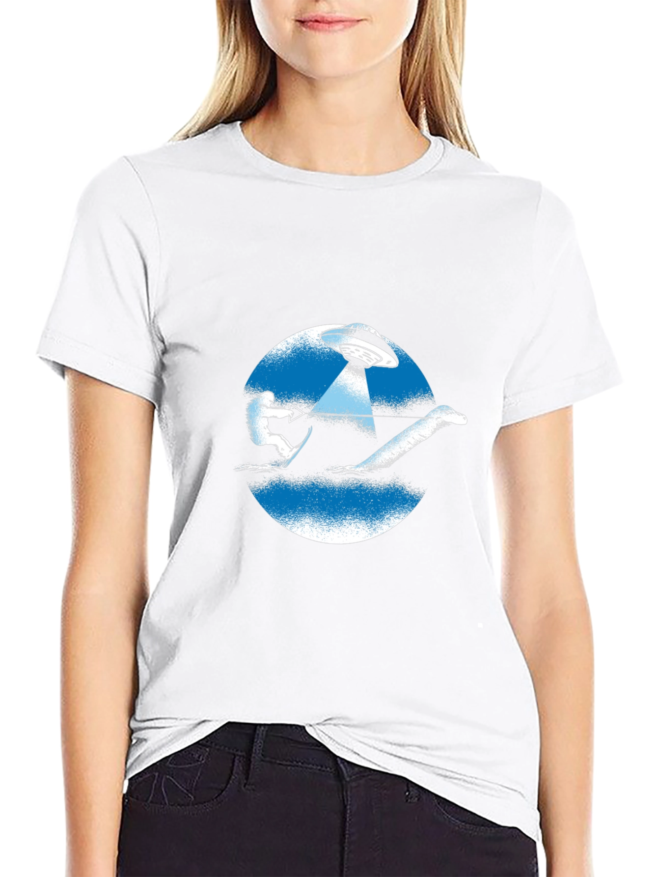 UFO Water Skiing Nessie T-Shirt
