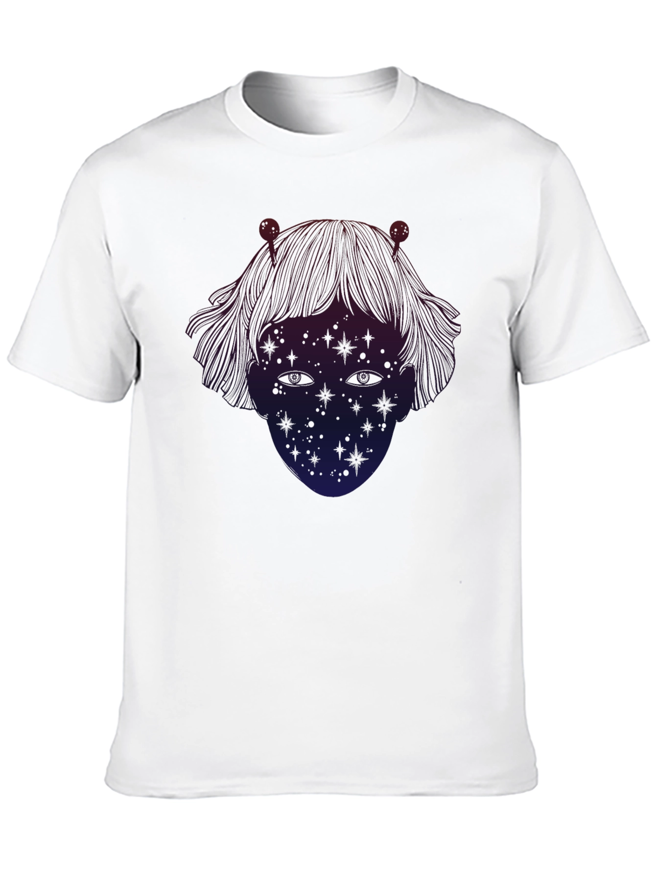 Cosmic Girl T-Shirt - Black - Unique Starry Design