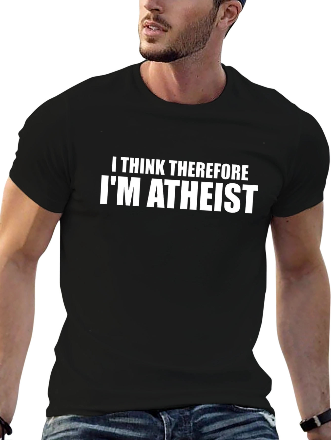 I Think Therefore Im Atheist Black T-Shirt