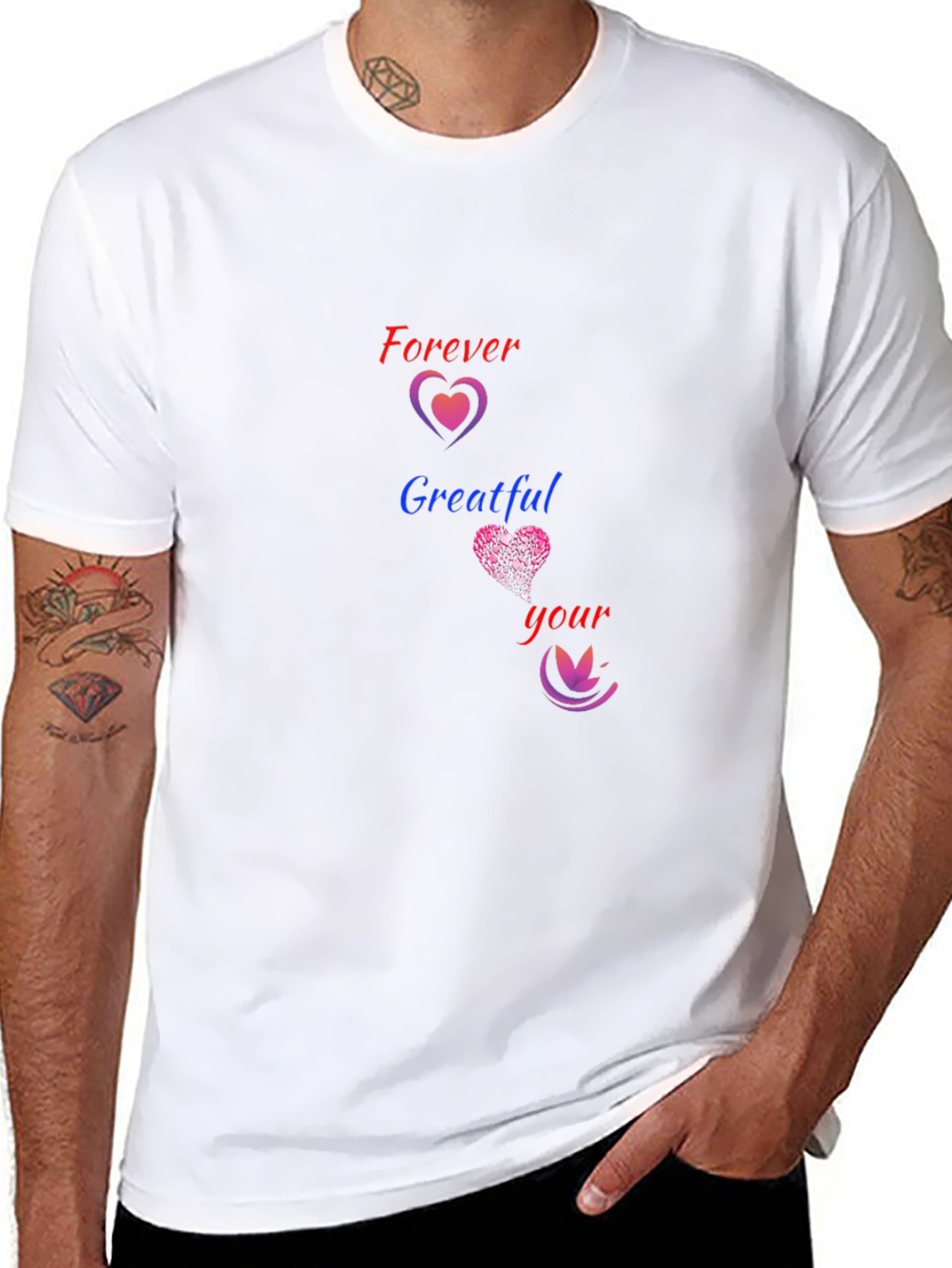 Forever Grateful Heart Graphic Tee