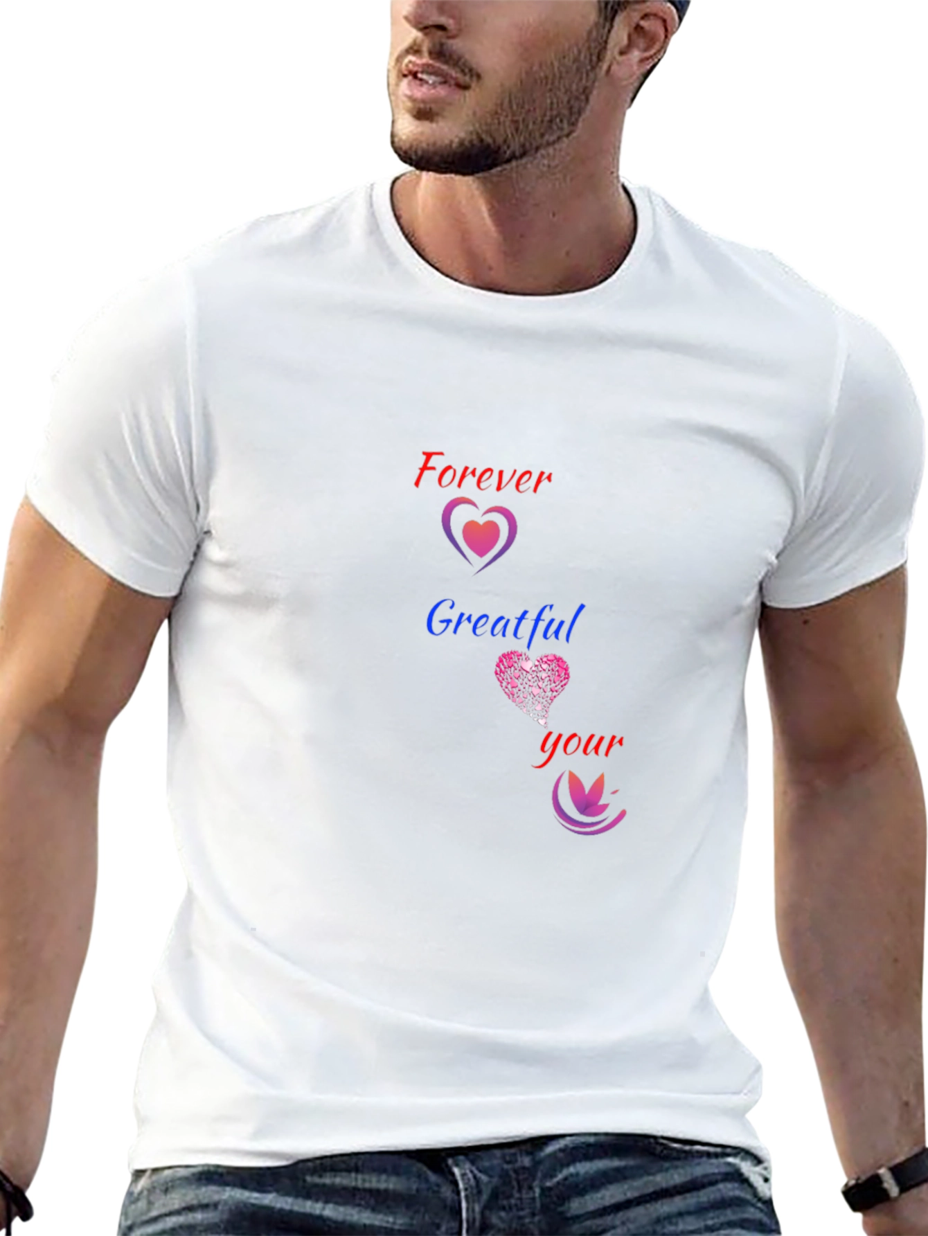 Forever Grateful Heart Graphic Tee