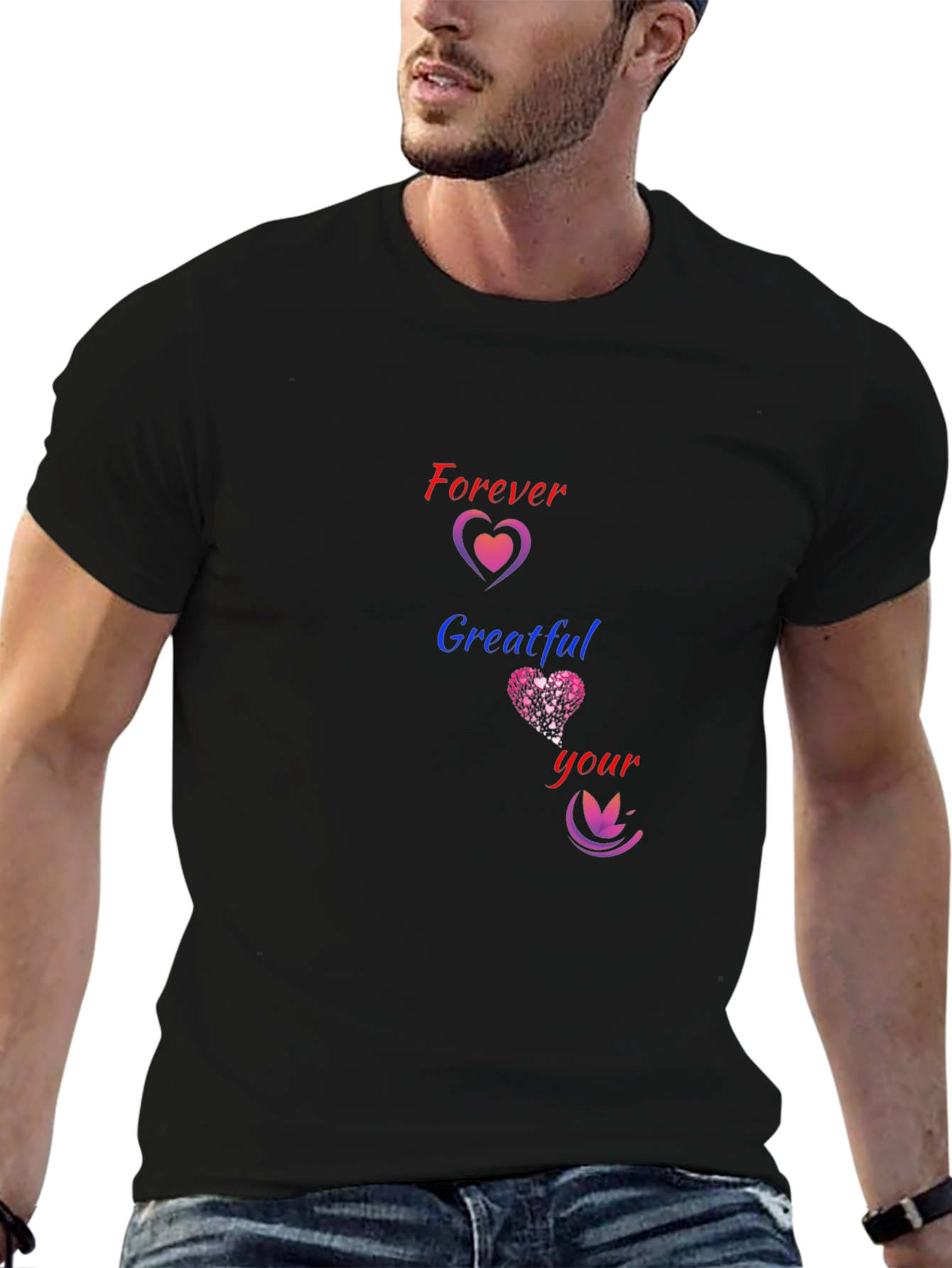 Forever Grateful Heart Graphic Tee