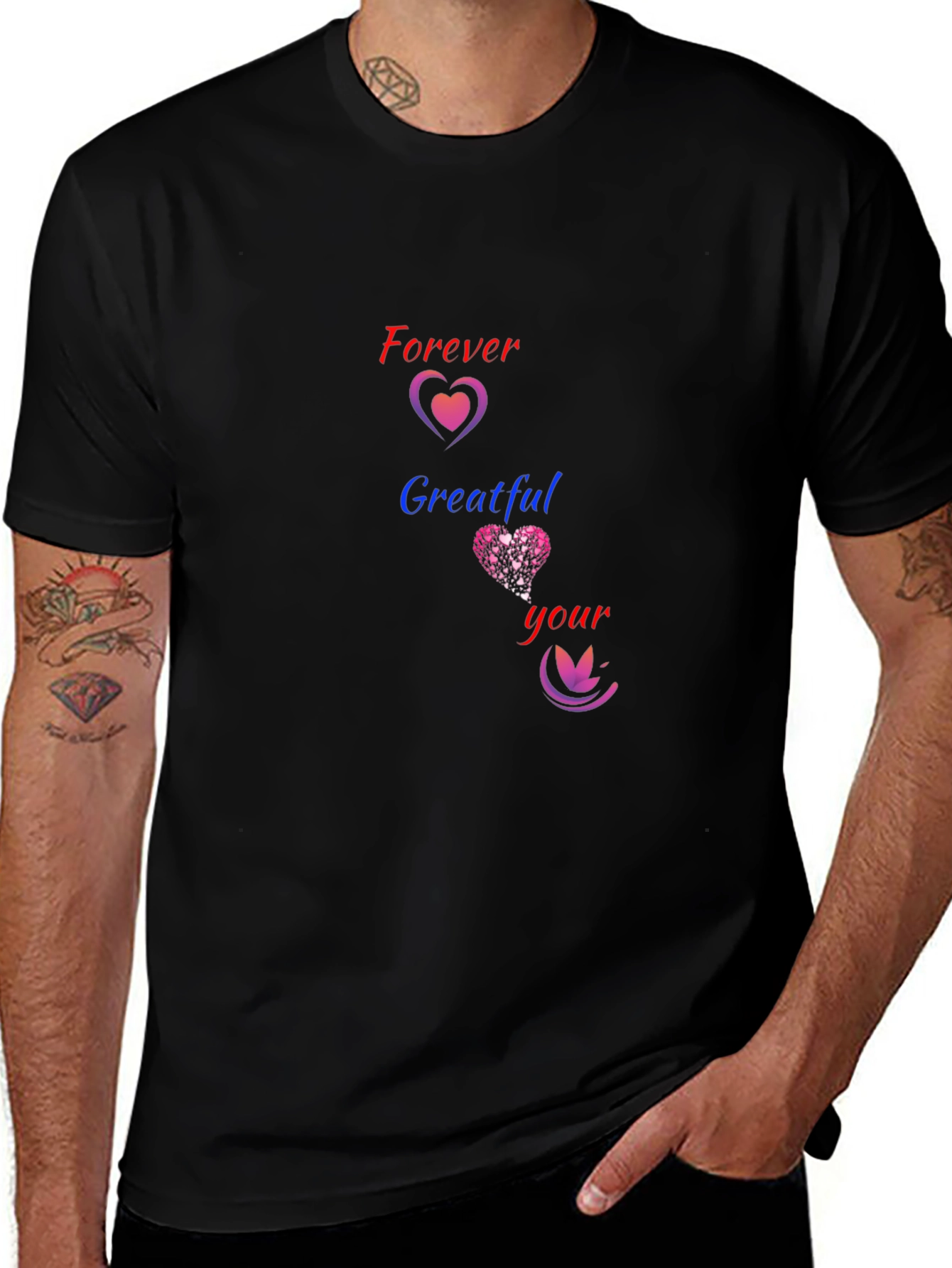 Forever Grateful Heart Graphic Tee
