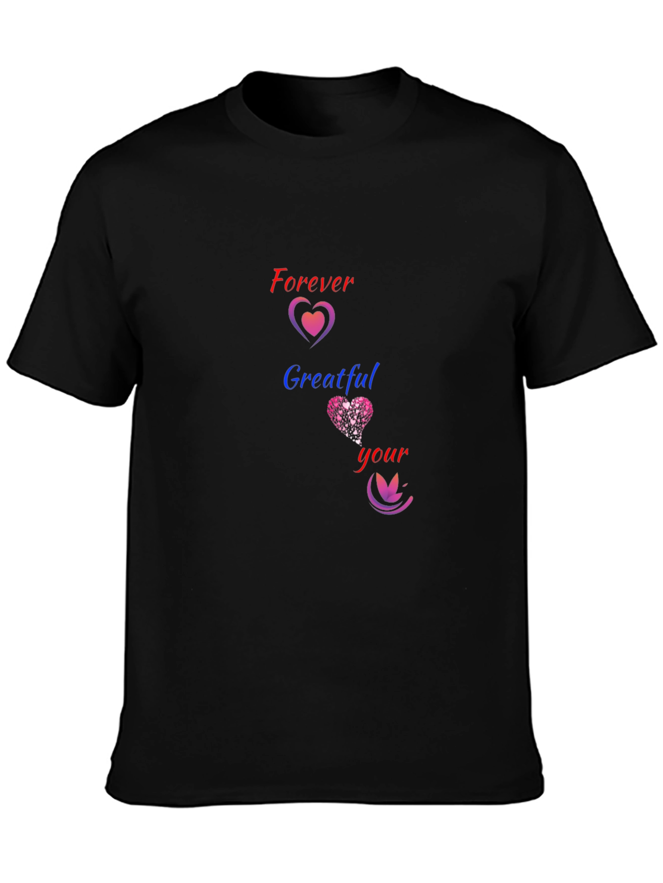 Forever Grateful Heart Graphic Tee