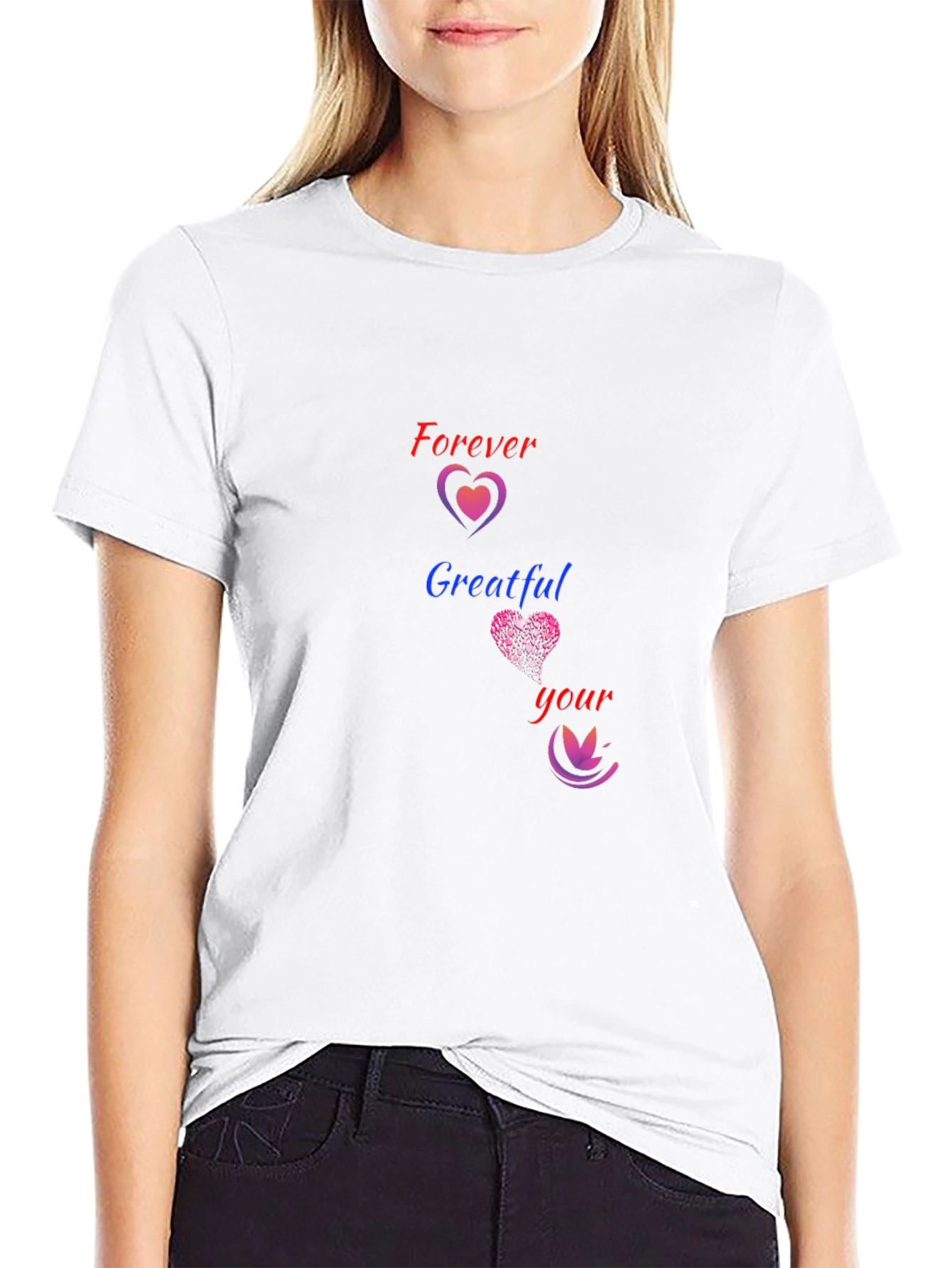 Forever Grateful Heart Graphic Tee