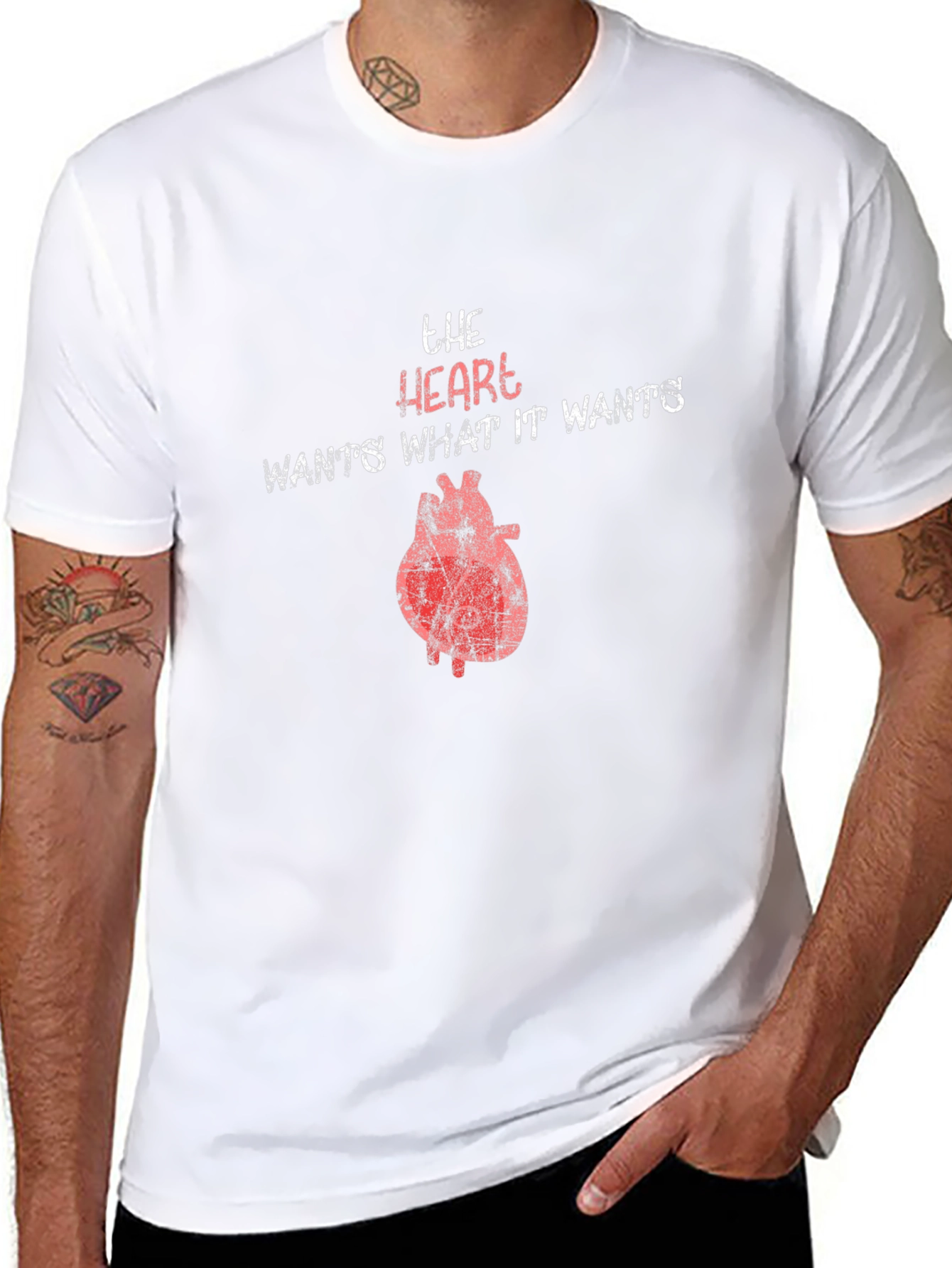 The Heart Wants Graphic T-Shirt - Unisex Black Tee