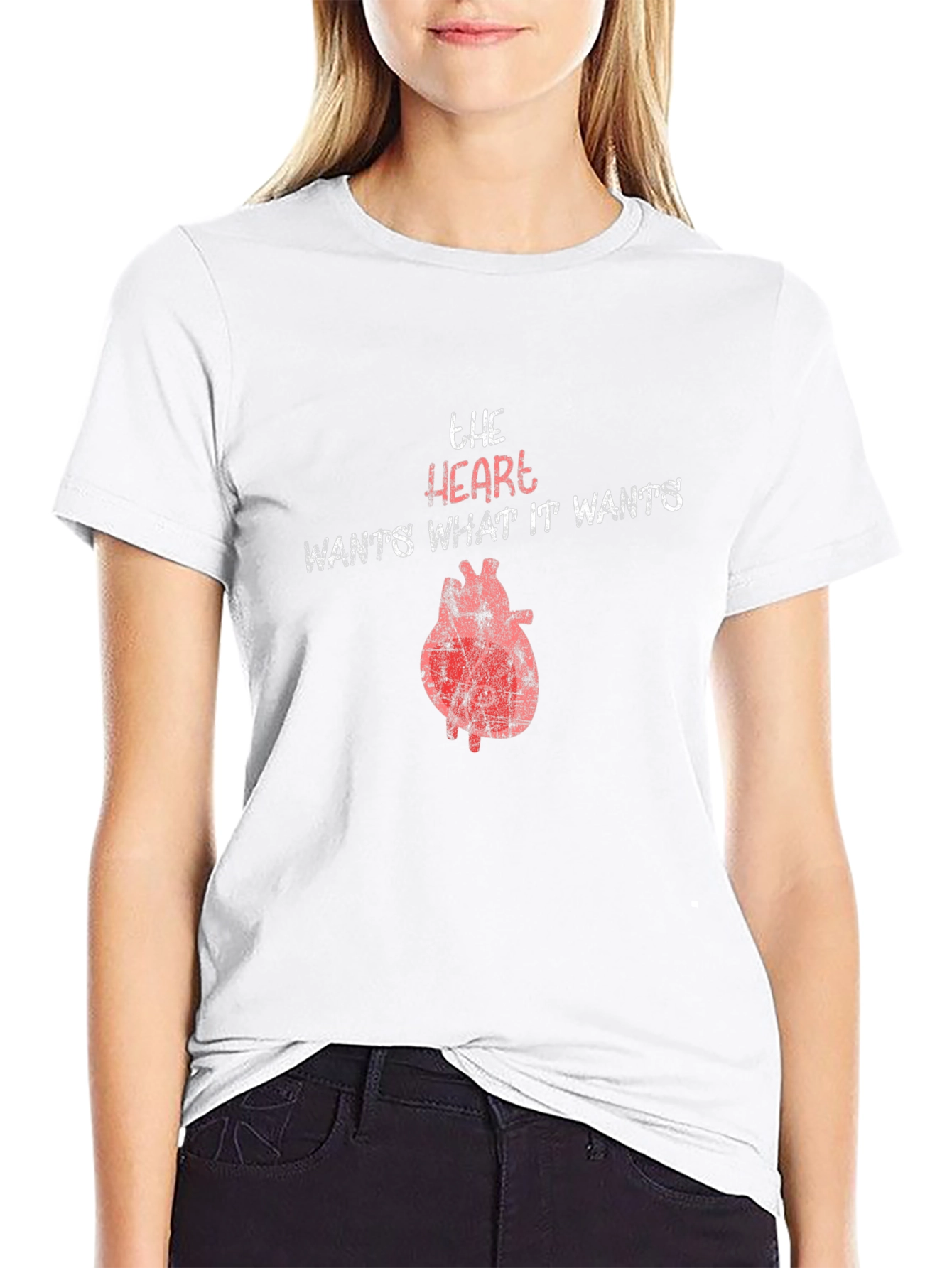 The Heart Wants Graphic T-Shirt - Unisex Black Tee
