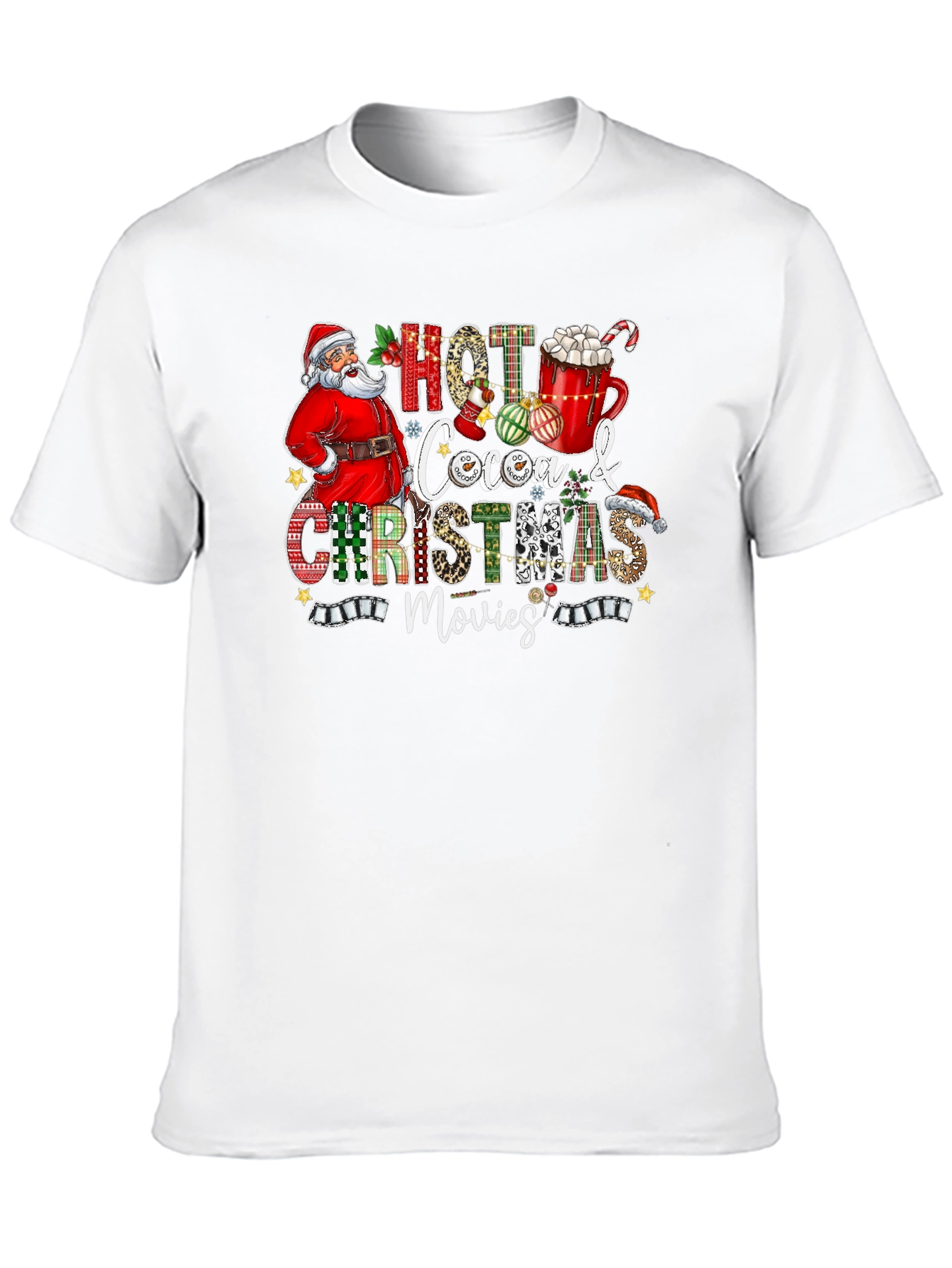 Hot Cocoa & Christmas Movies Graphic T-Shirt