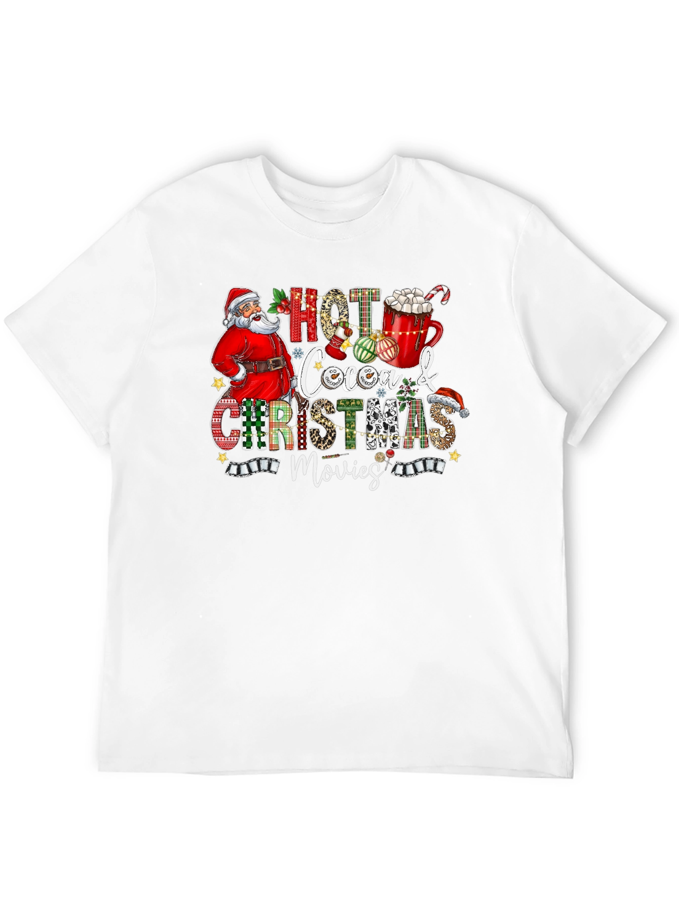 Hot Cocoa & Christmas Movies Graphic T-Shirt