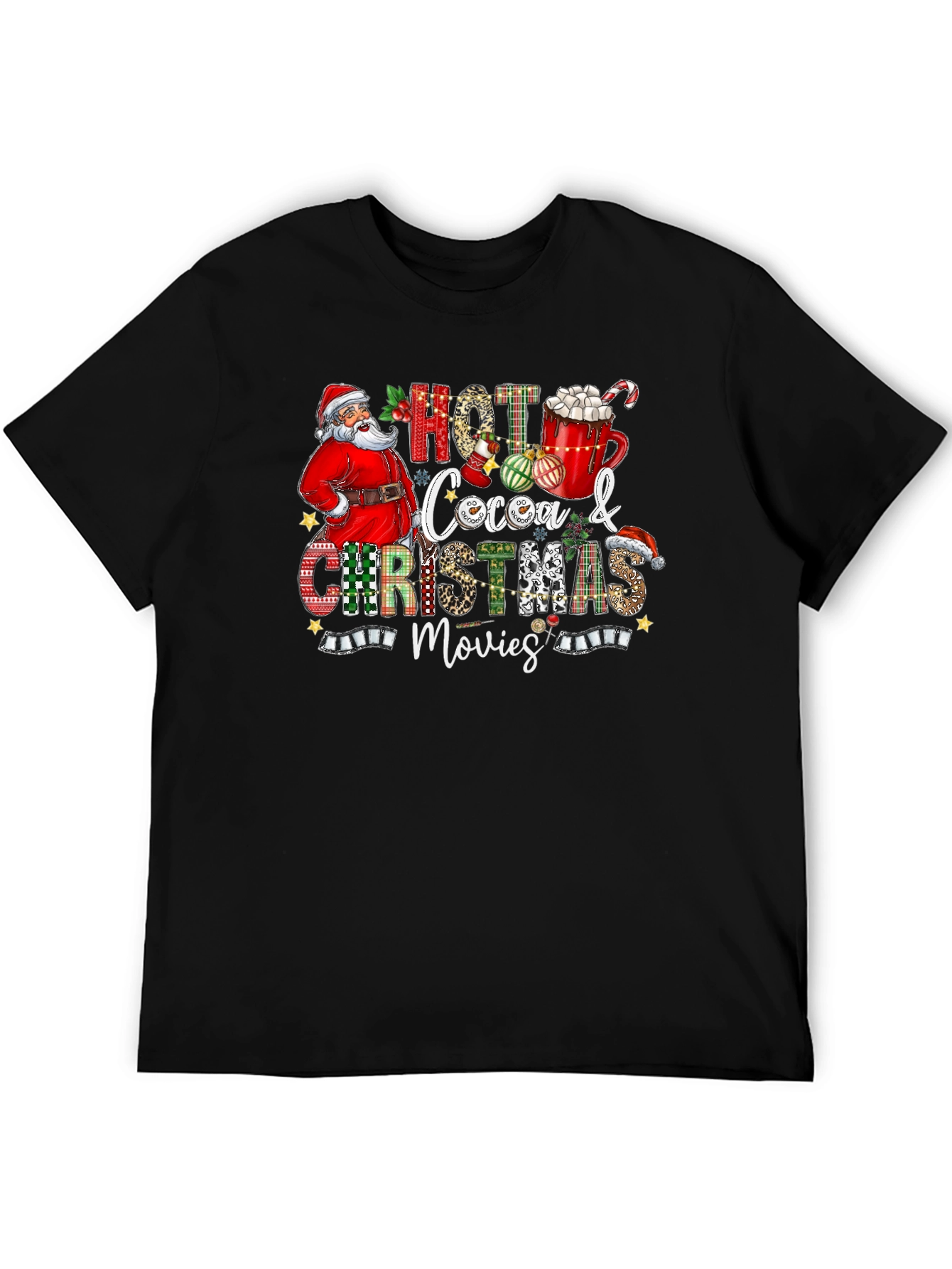 Hot Cocoa & Christmas Movies Graphic T-Shirt