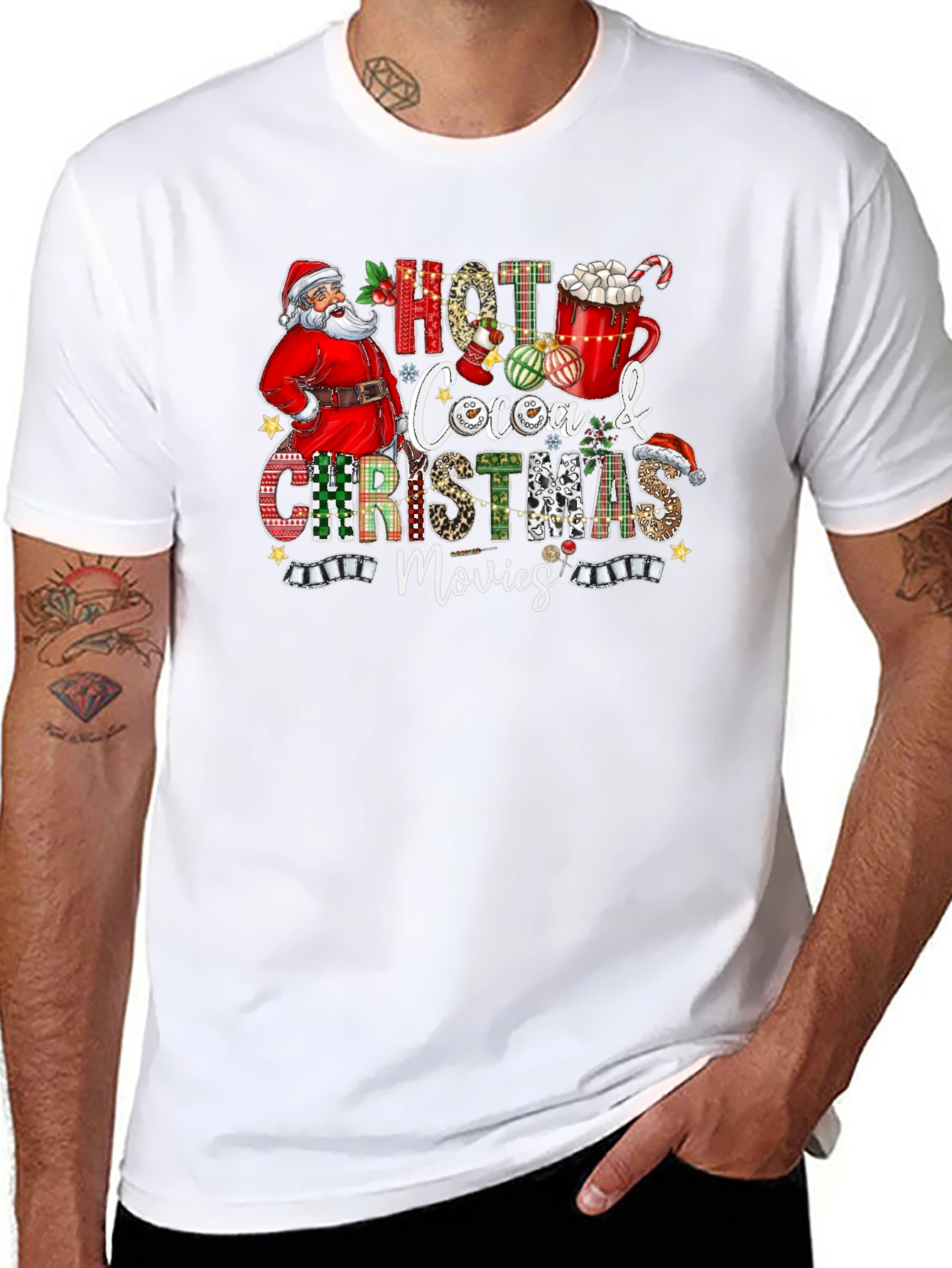 Hot Cocoa & Christmas Movies Graphic T-Shirt