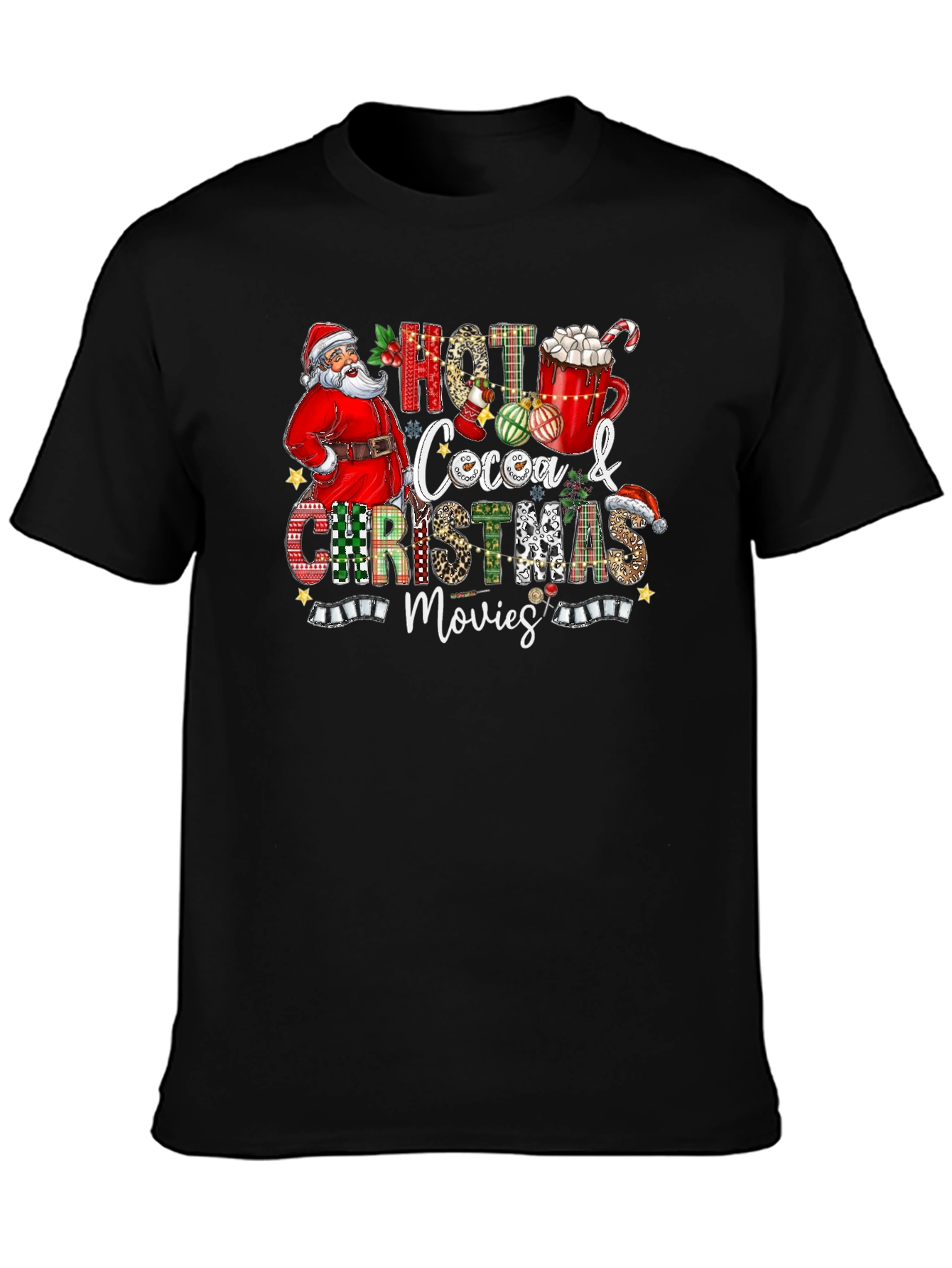 Hot Cocoa & Christmas Movies Graphic T-Shirt